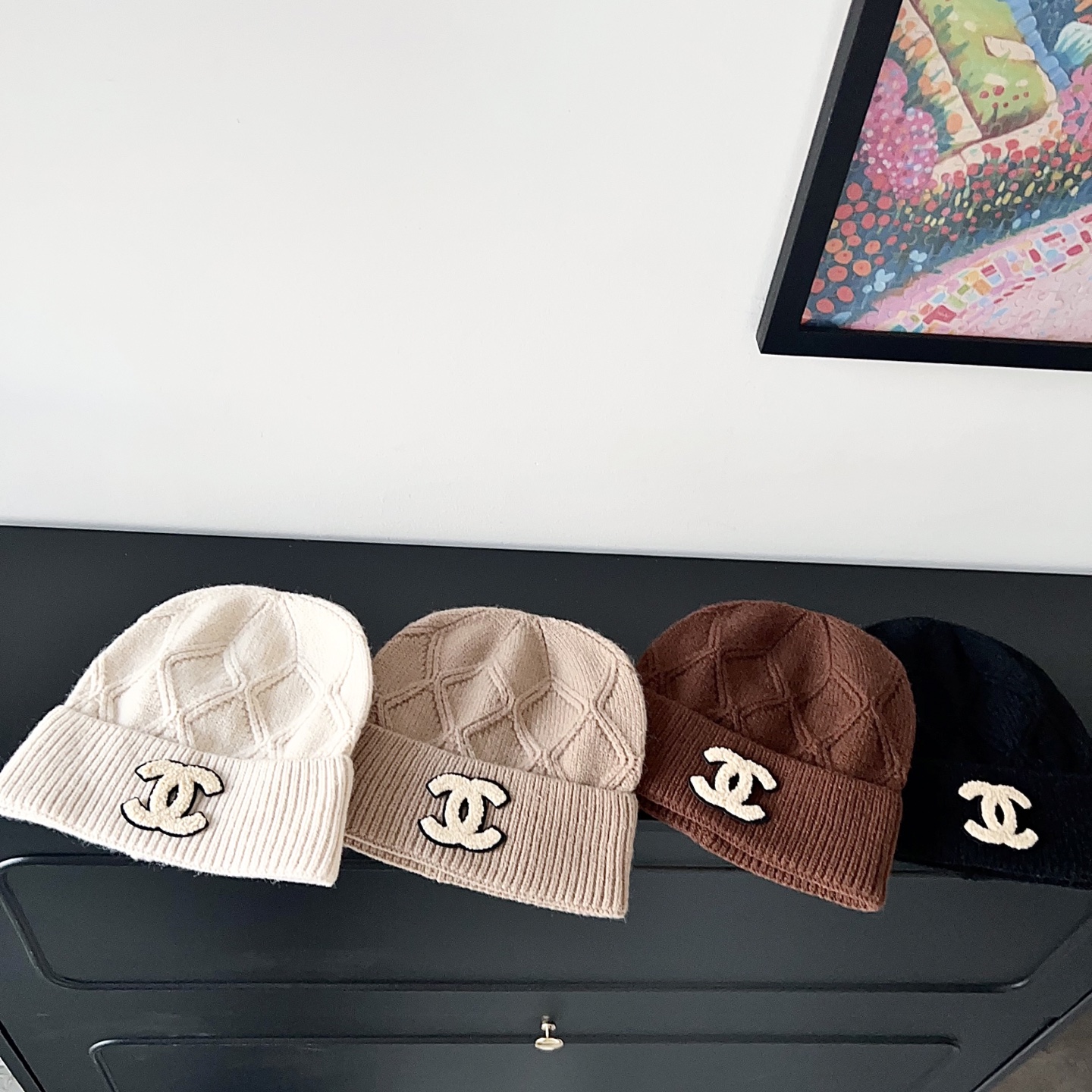 💛配防尘袋。【CHANEL香奈儿】2025新款男女款针织毛线帽，独家新款～韩版单品