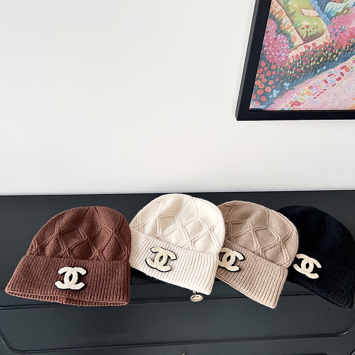 💛配防尘袋。【CHANEL香奈儿】2025新款男女款针织毛线帽，独家新款～韩版单品