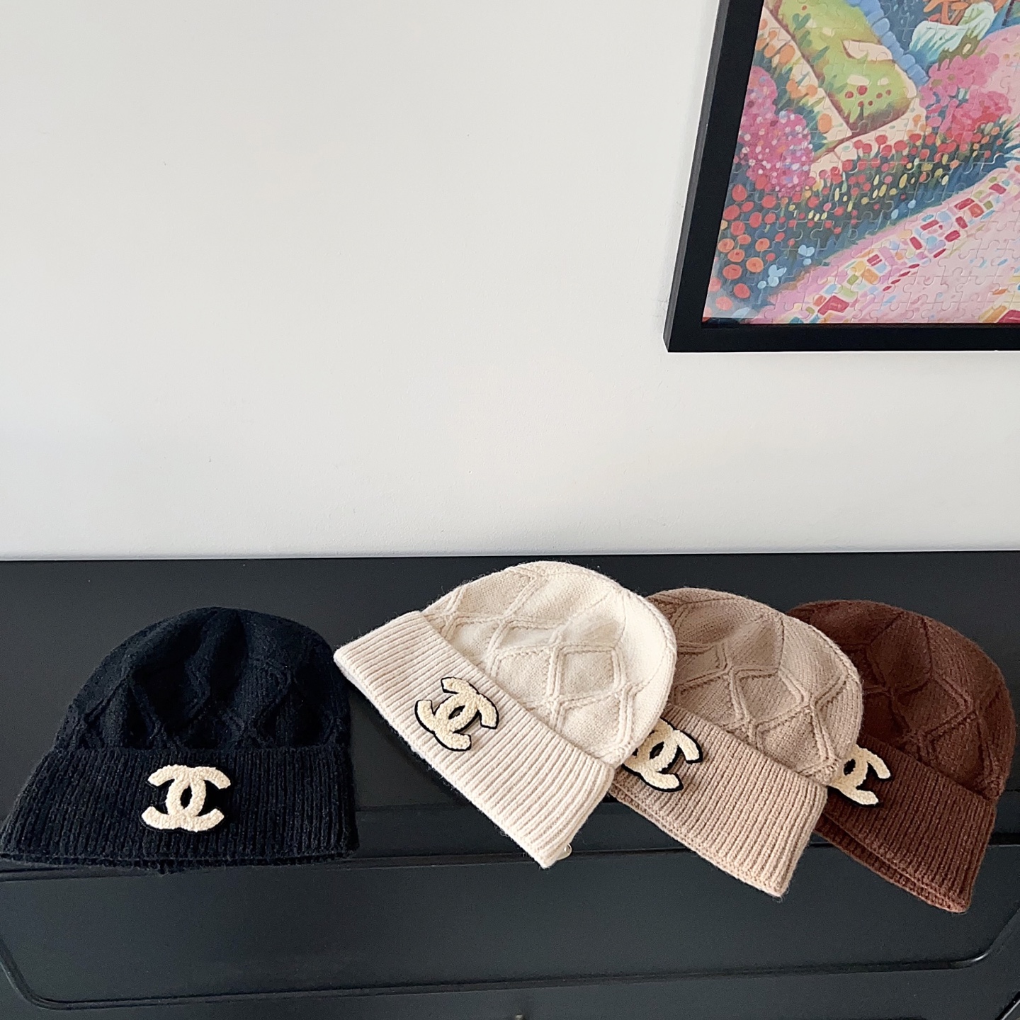 💛配防尘袋。【CHANEL香奈儿】2025新款男女款针织毛线帽，独家新款～韩版单品