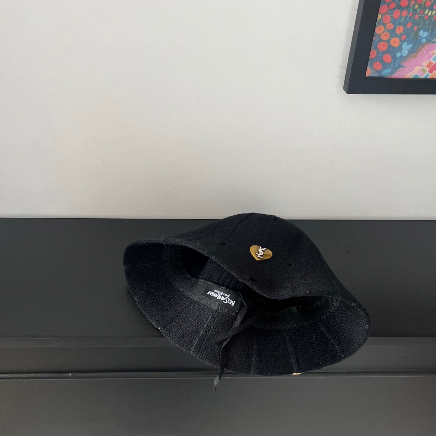 💛配防尘袋【YSL圣罗兰】2025秋冬新款不规则简约纹路渔夫帽桶帽，独特设计～复古文艺的一款