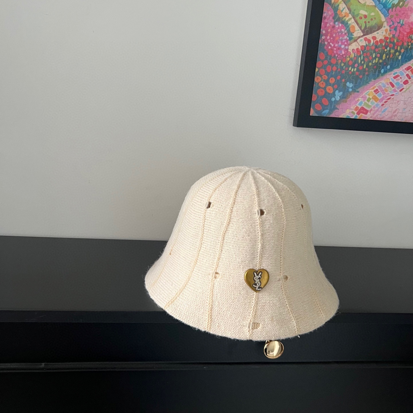 💛配防尘袋【YSL圣罗兰】2025秋冬新款不规则简约纹路渔夫帽桶帽，独特设计～复古文艺的一款