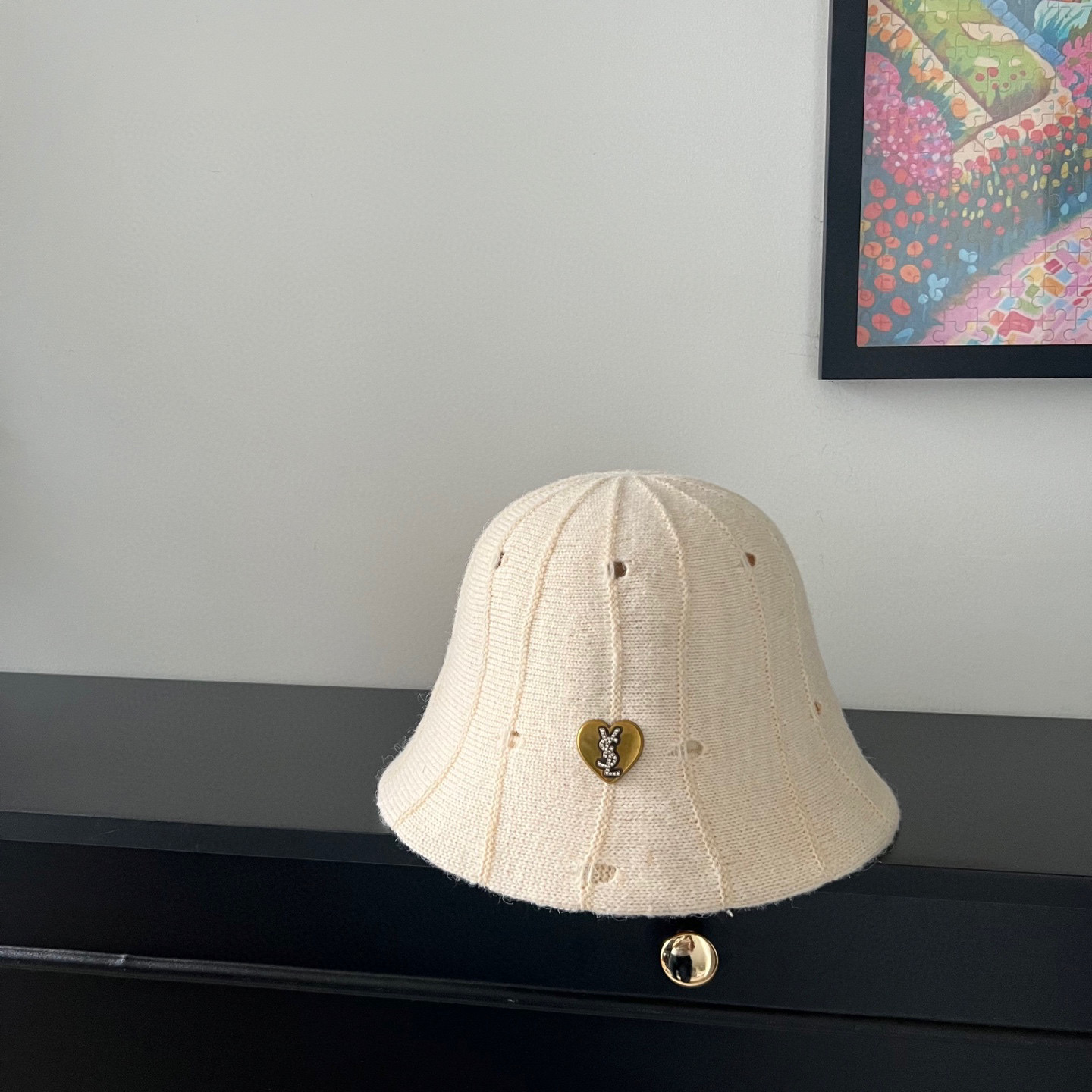 💛配防尘袋【YSL圣罗兰】2025秋冬新款不规则简约纹路渔夫帽桶帽，独特设计～复古文艺的一款