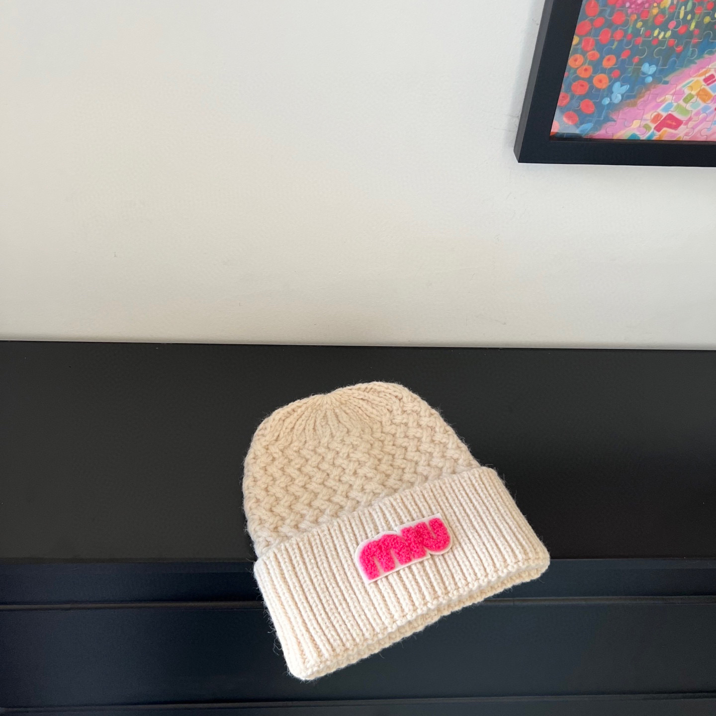 💛配防尘袋。【MIUMIU缪缪】2025新款麻花亮色搭配针织毛线帽，时尚简约#保暖款