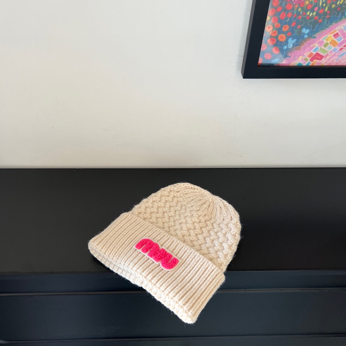 💛配防尘袋。【MIUMIU缪缪】2025新款麻花亮色搭配针织毛线帽，时尚简约#保暖款