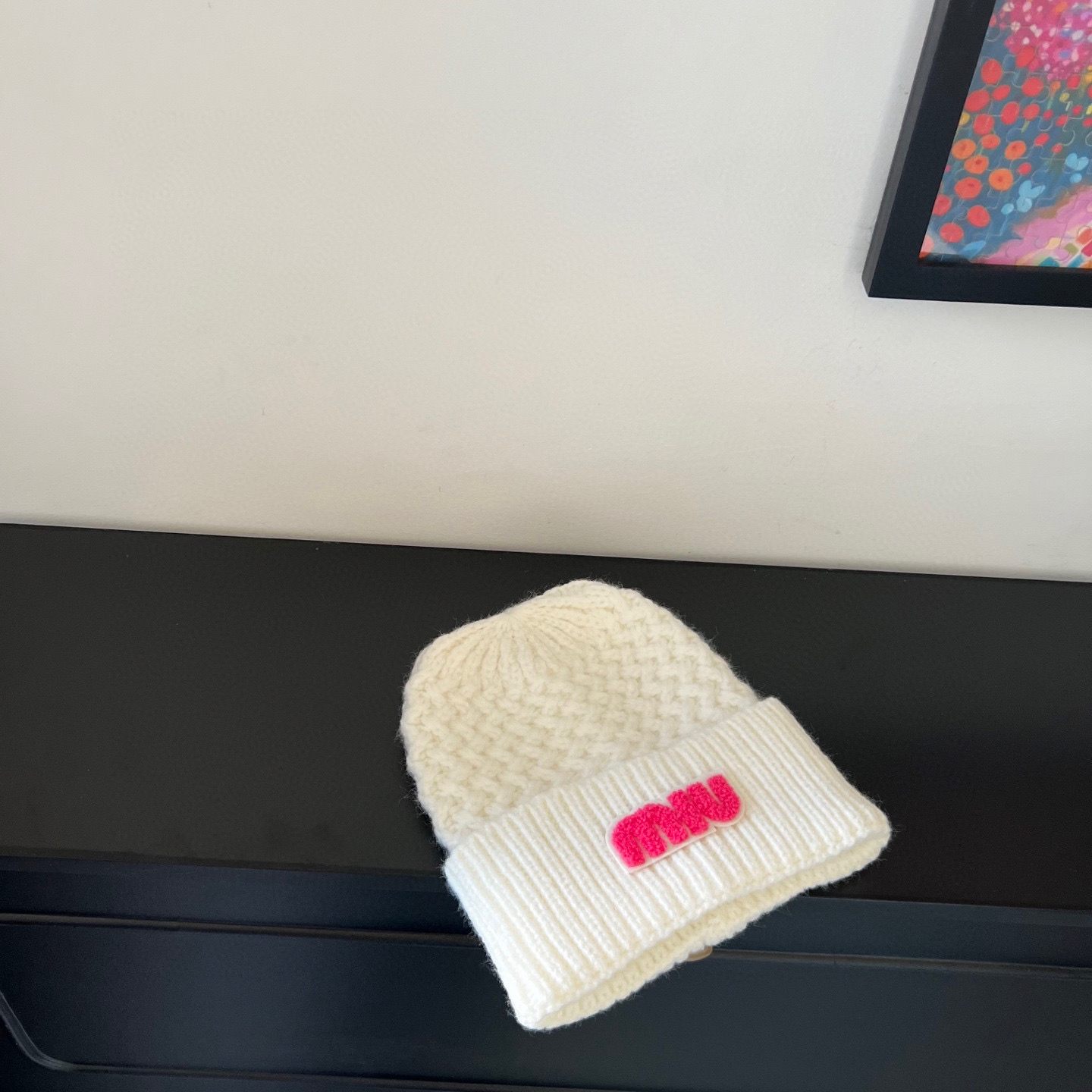 💛配防尘袋。【MIUMIU缪缪】2025新款麻花亮色搭配针织毛线帽，时尚简约#保暖款