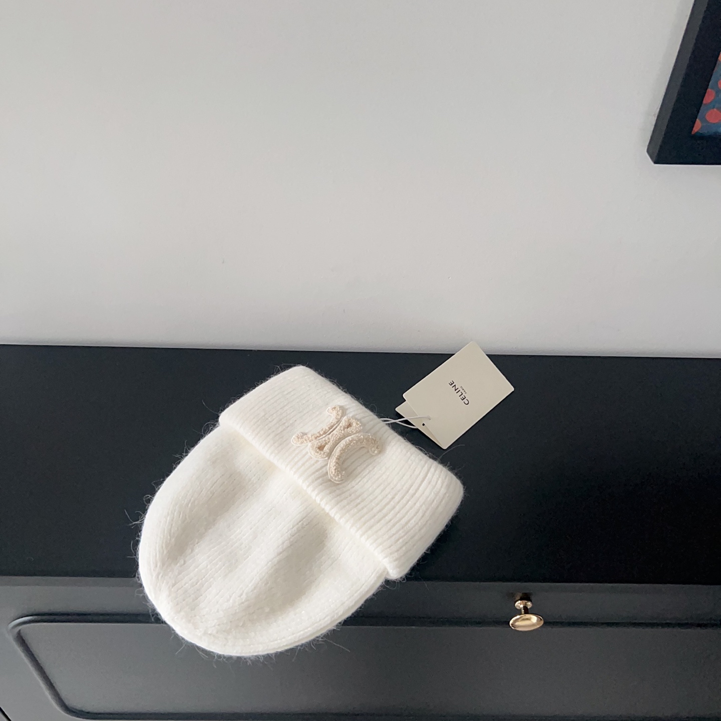 💛配防尘袋。【CELINE赛琳】2025新款兔毛大牌简约毛线帽，独家新款～男女款 韩版针织单品