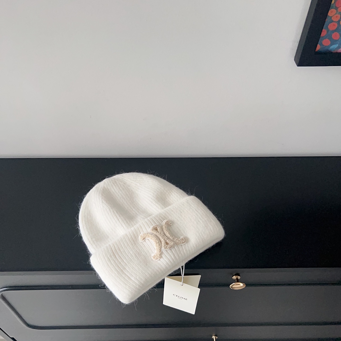 💛配防尘袋。【CELINE赛琳】2025新款兔毛大牌简约毛线帽，独家新款～男女款 韩版针织单品