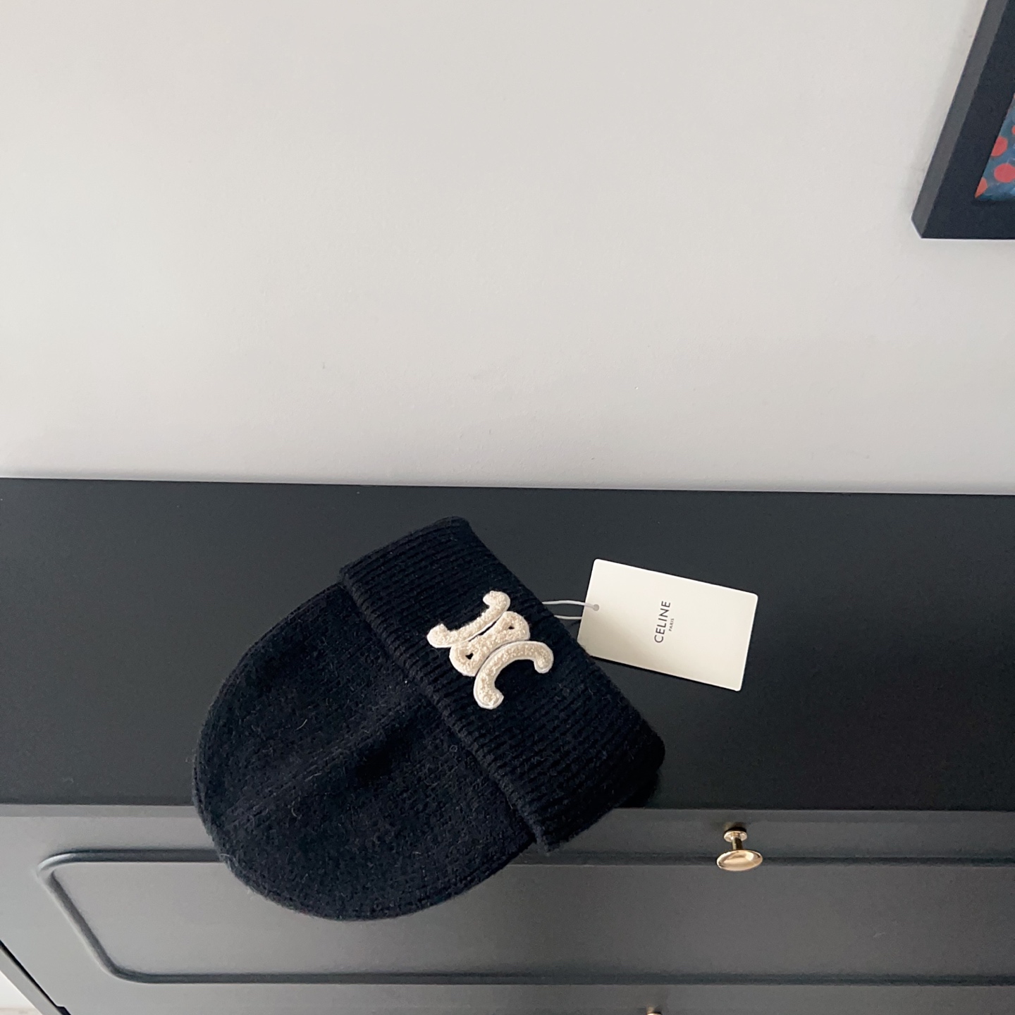 💛配防尘袋。【CELINE赛琳】2025新款兔毛大牌简约毛线帽，独家新款～男女款 韩版针织单品