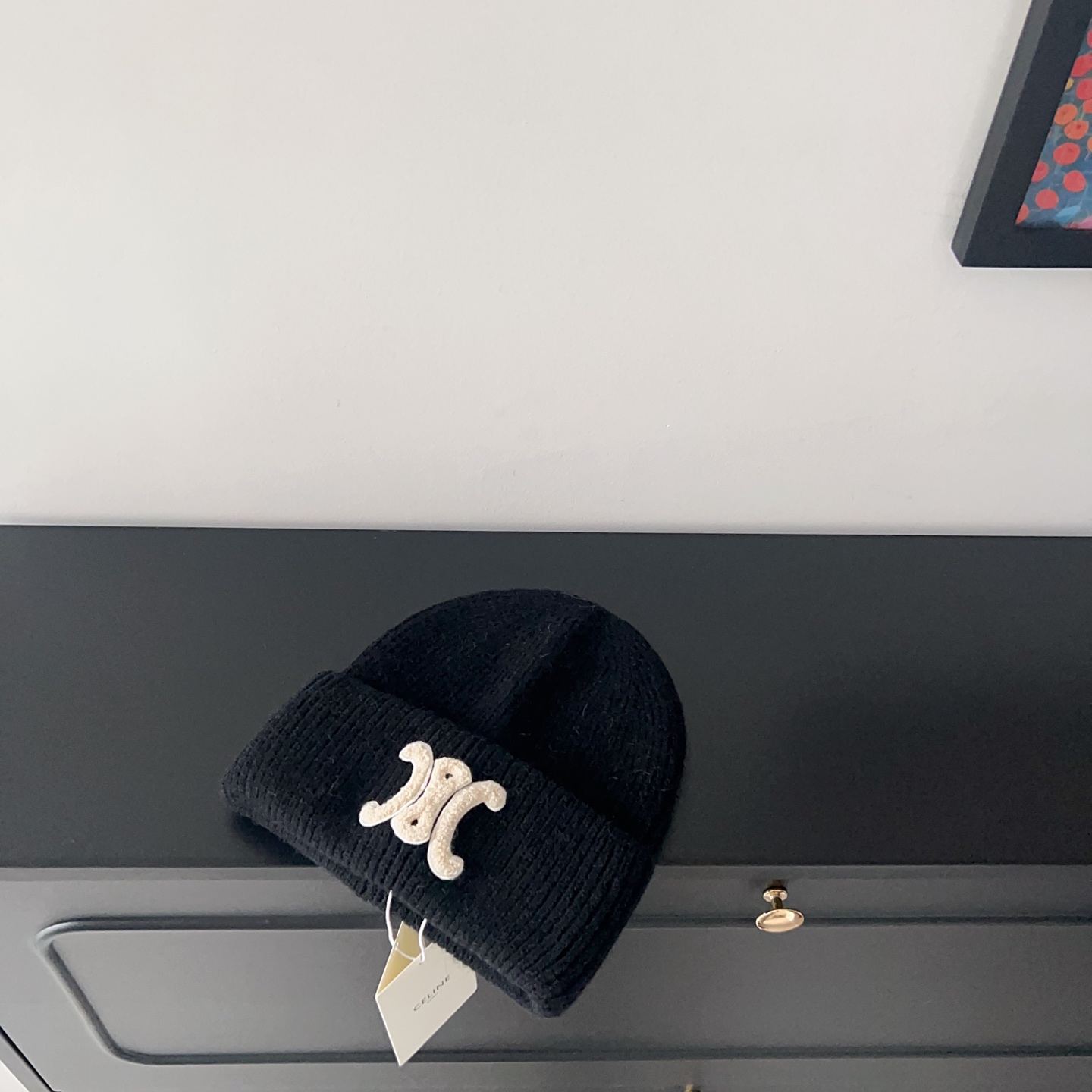 💛配防尘袋。【CELINE赛琳】2025新款兔毛大牌简约毛线帽，独家新款～男女款 韩版针织单品