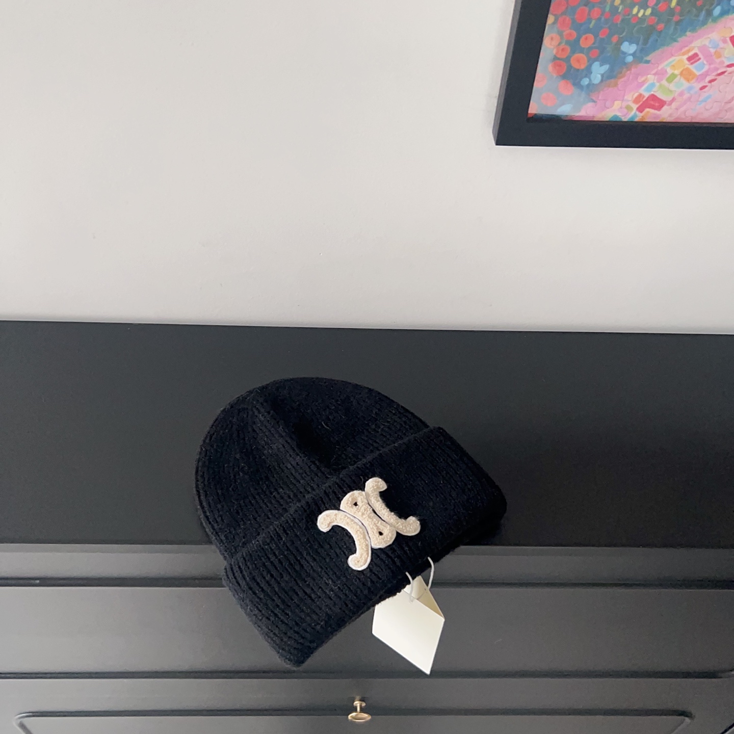 💛配防尘袋。【CELINE赛琳】2025新款兔毛大牌简约毛线帽，独家新款～男女款 韩版针织单品