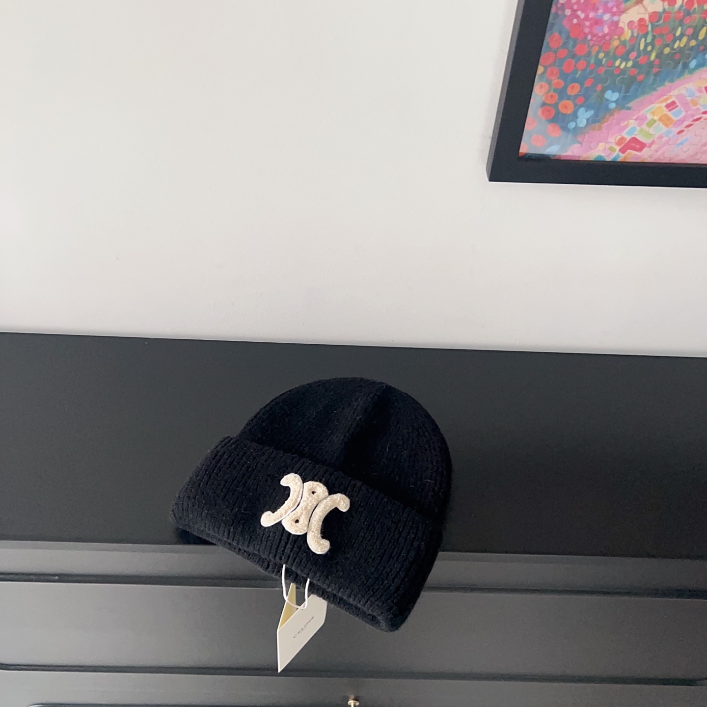 💛配防尘袋。【CELINE赛琳】2025新款兔毛大牌简约毛线帽，独家新款～男女款 韩版针织单品