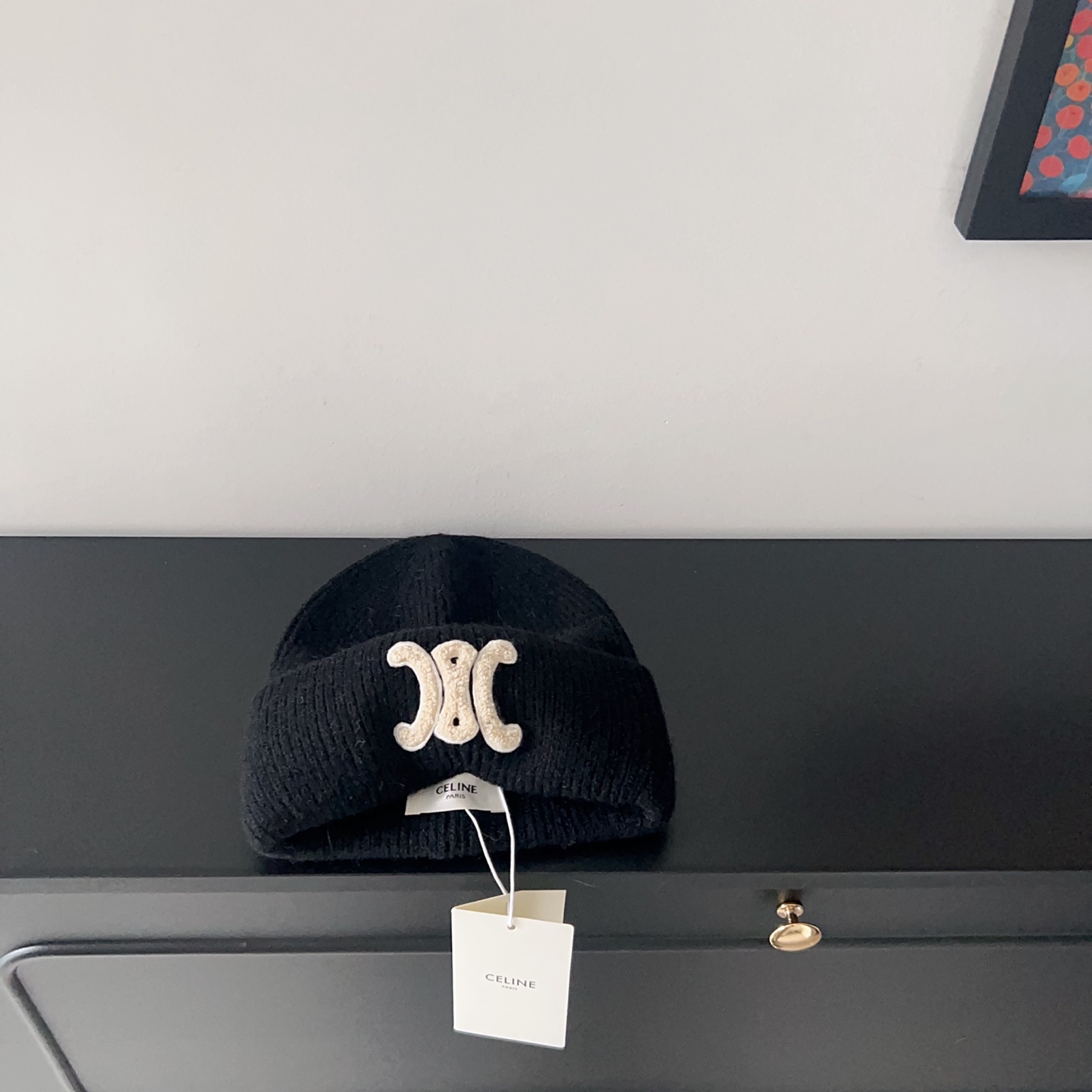 💛配防尘袋。【CELINE赛琳】2025新款兔毛大牌简约毛线帽，独家新款～男女款 韩版针织单品