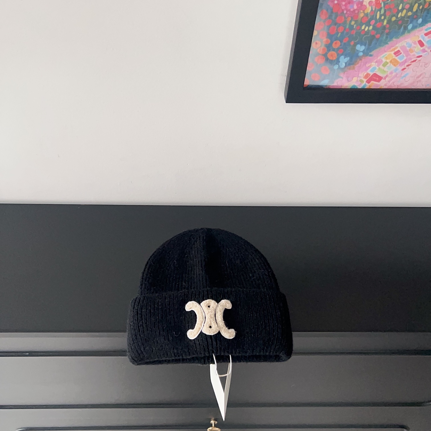 💛配防尘袋。【CELINE赛琳】2025新款兔毛大牌简约毛线帽，独家新款～男女款 韩版针织单品