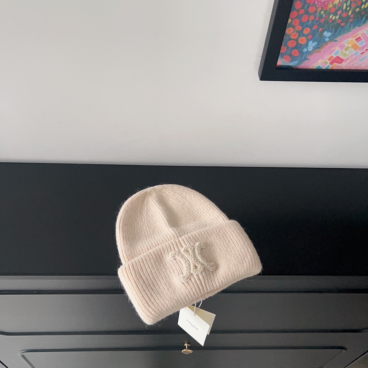 💛配防尘袋。【CELINE赛琳】2025新款兔毛大牌简约毛线帽，独家新款～男女款 韩版针织单品