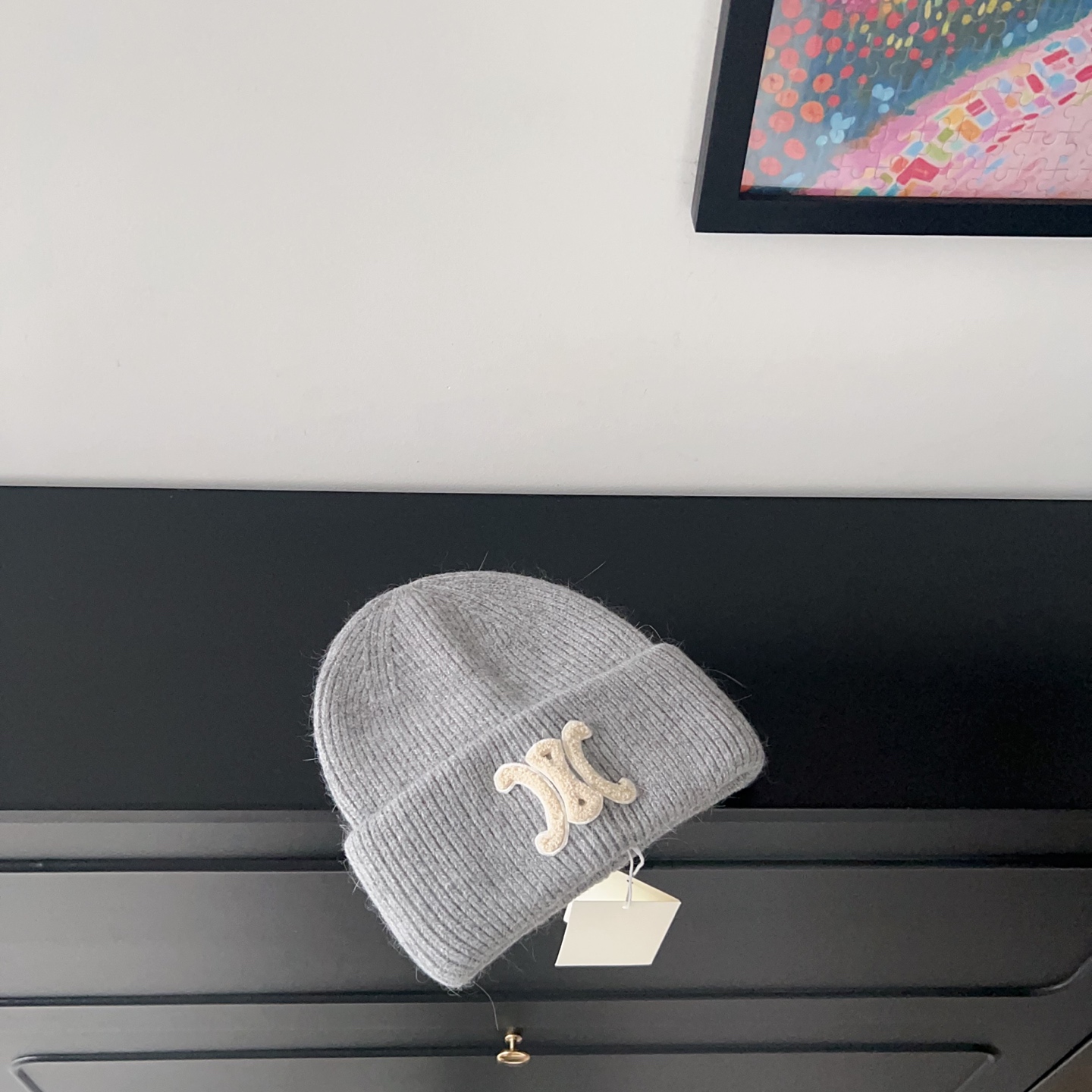 💛配防尘袋。【CELINE赛琳】2025新款兔毛大牌简约毛线帽，独家新款～男女款 韩版针织单品