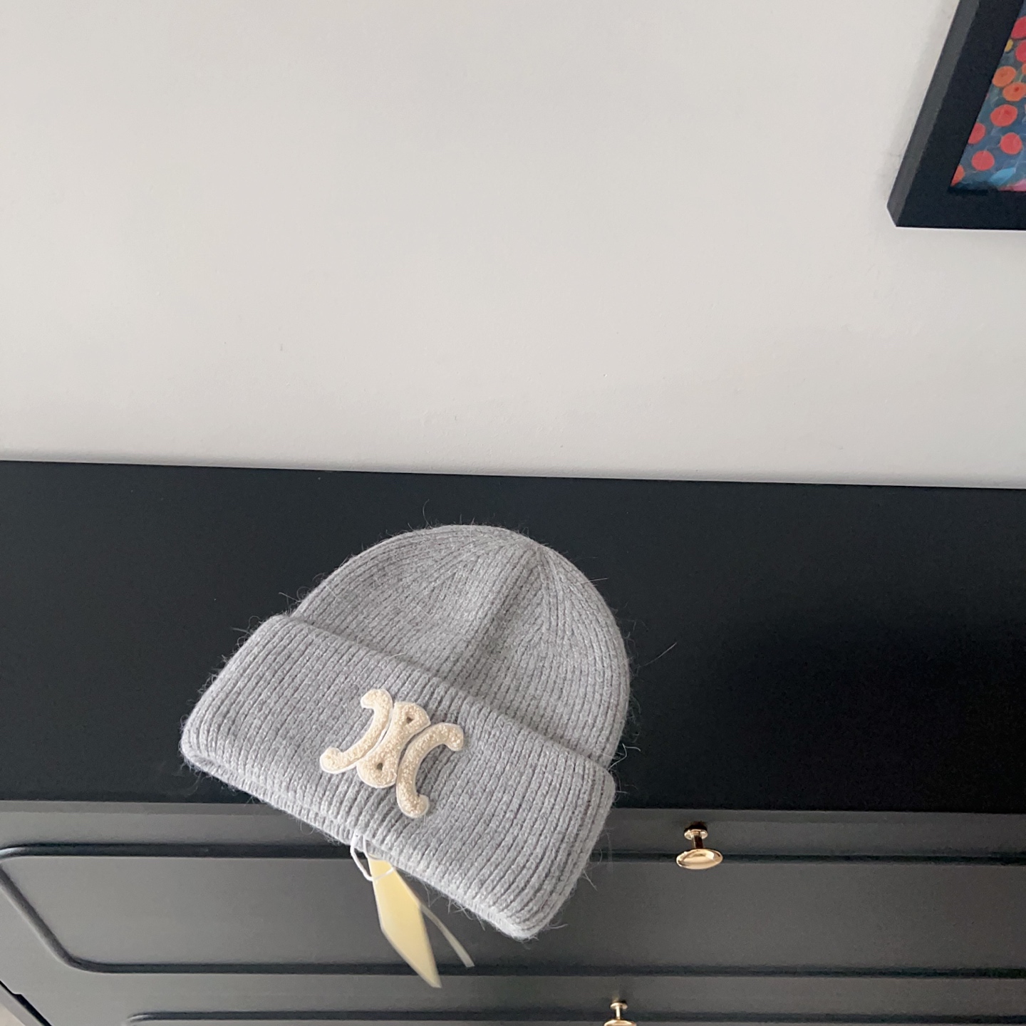 💛配防尘袋。【CELINE赛琳】2025新款兔毛大牌简约毛线帽，独家新款～男女款 韩版针织单品