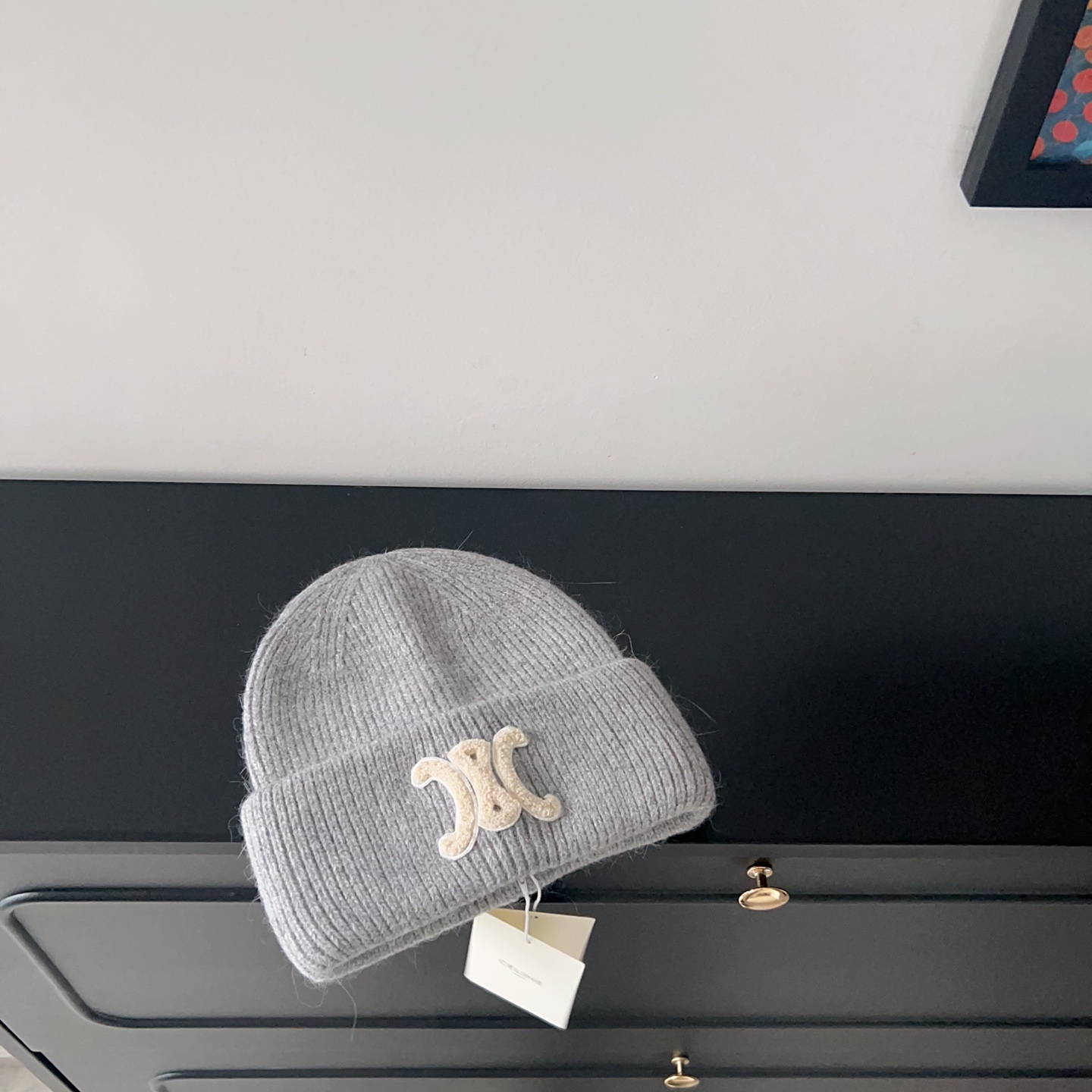 💛配防尘袋。【CELINE赛琳】2025新款兔毛大牌简约毛线帽，独家新款～男女款 韩版针织单品