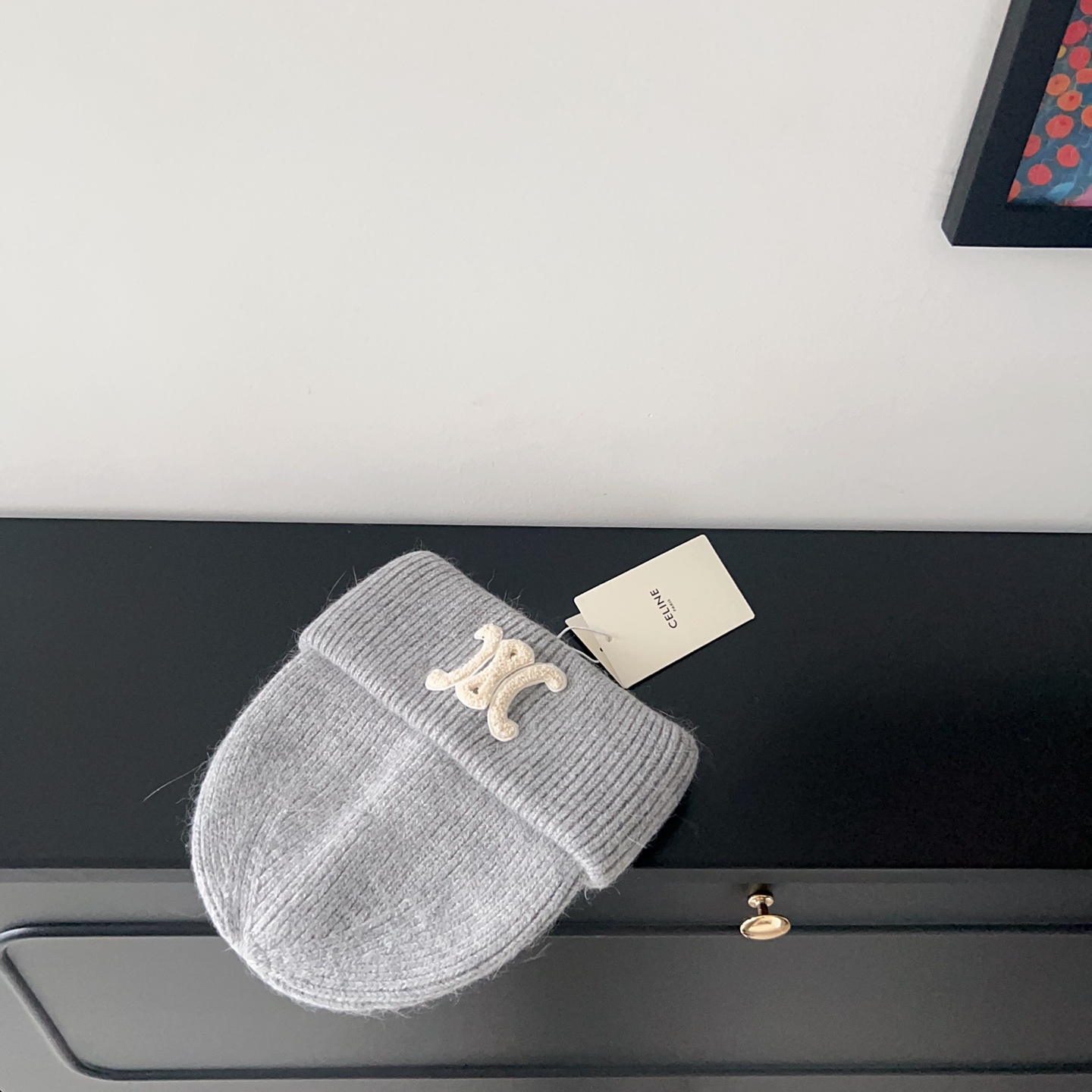 💛配防尘袋。【CELINE赛琳】2025新款兔毛大牌简约毛线帽，独家新款～男女款 韩版针织单品