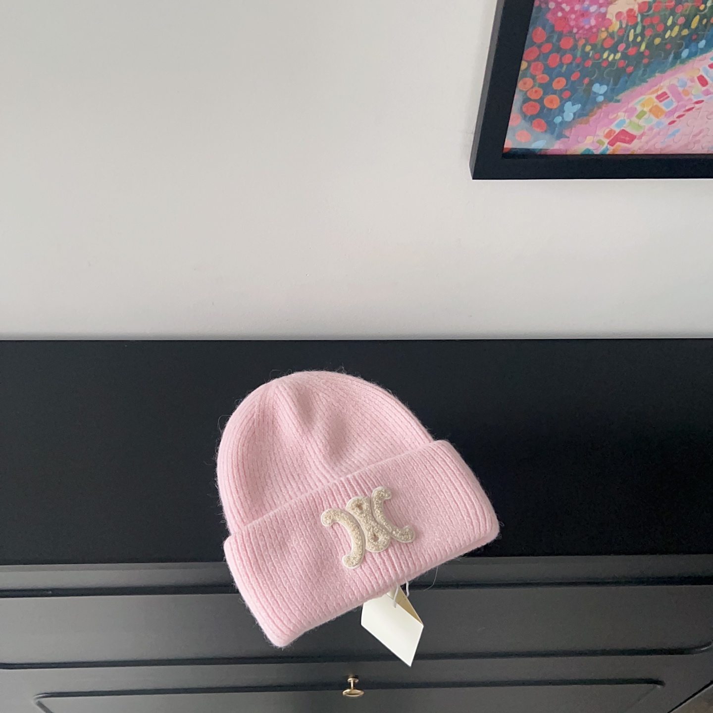 💛配防尘袋。【CELINE赛琳】2025新款兔毛大牌简约毛线帽，独家新款～男女款 韩版针织单品