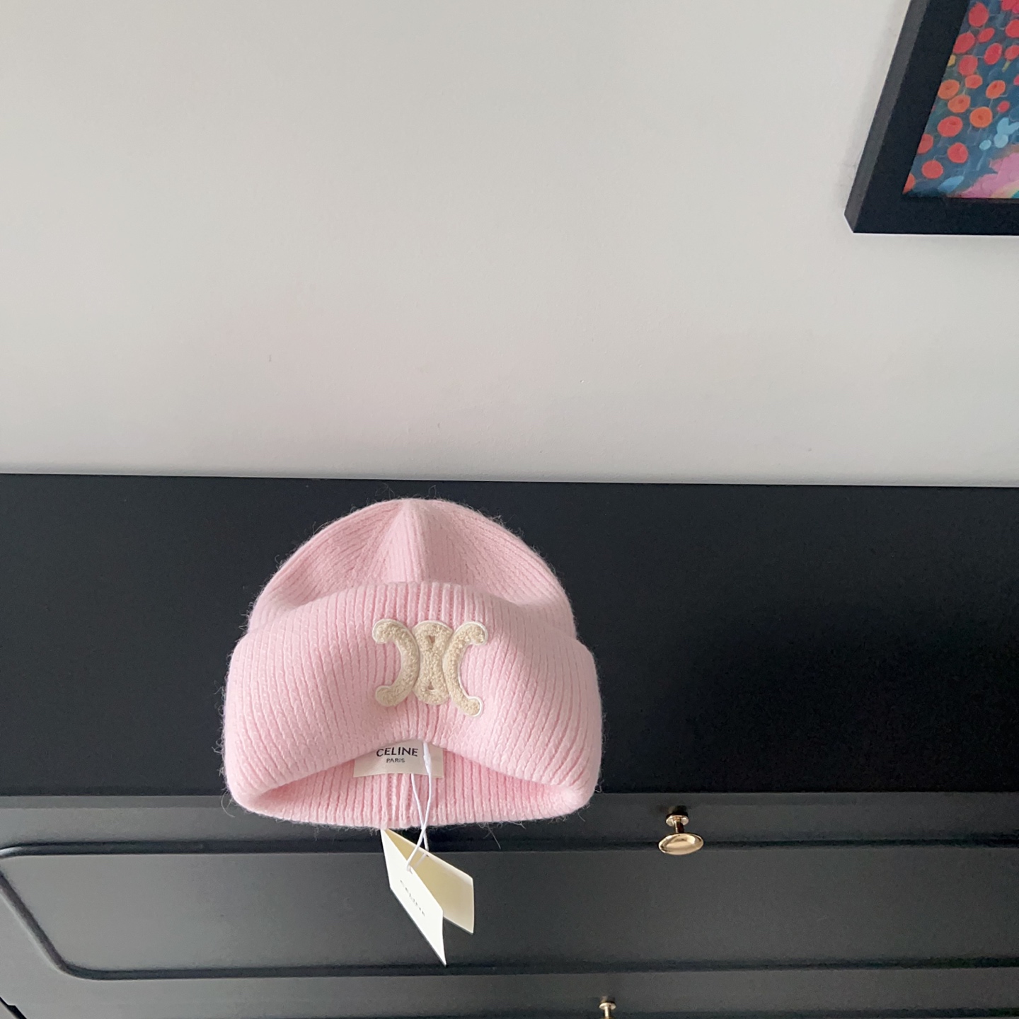 💛配防尘袋。【CELINE赛琳】2025新款兔毛大牌简约毛线帽，独家新款～男女款 韩版针织单品