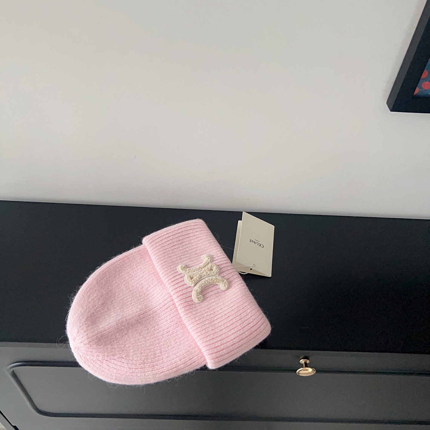 💛配防尘袋。【CELINE赛琳】2025新款兔毛大牌简约毛线帽，独家新款～男女款 韩版针织单品
