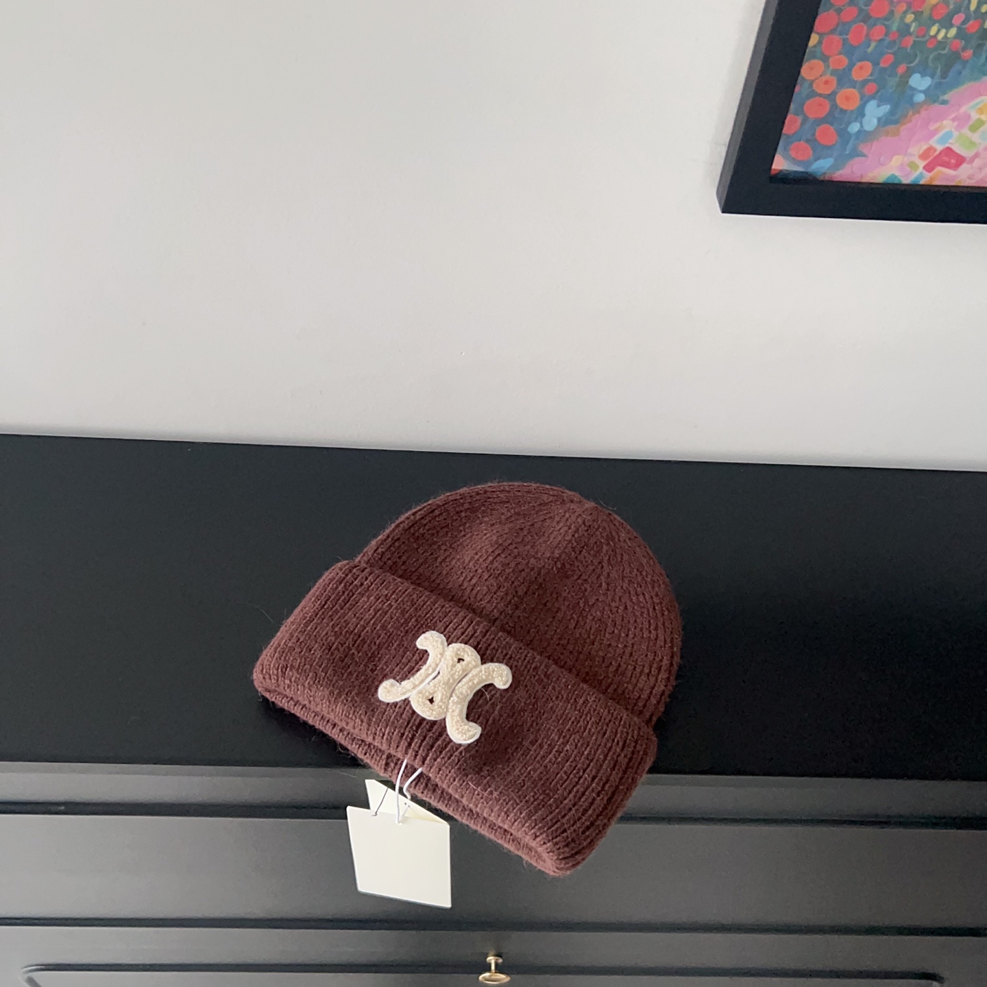 💛配防尘袋。【CELINE赛琳】2025新款兔毛大牌简约毛线帽，独家新款～男女款 韩版针织单品