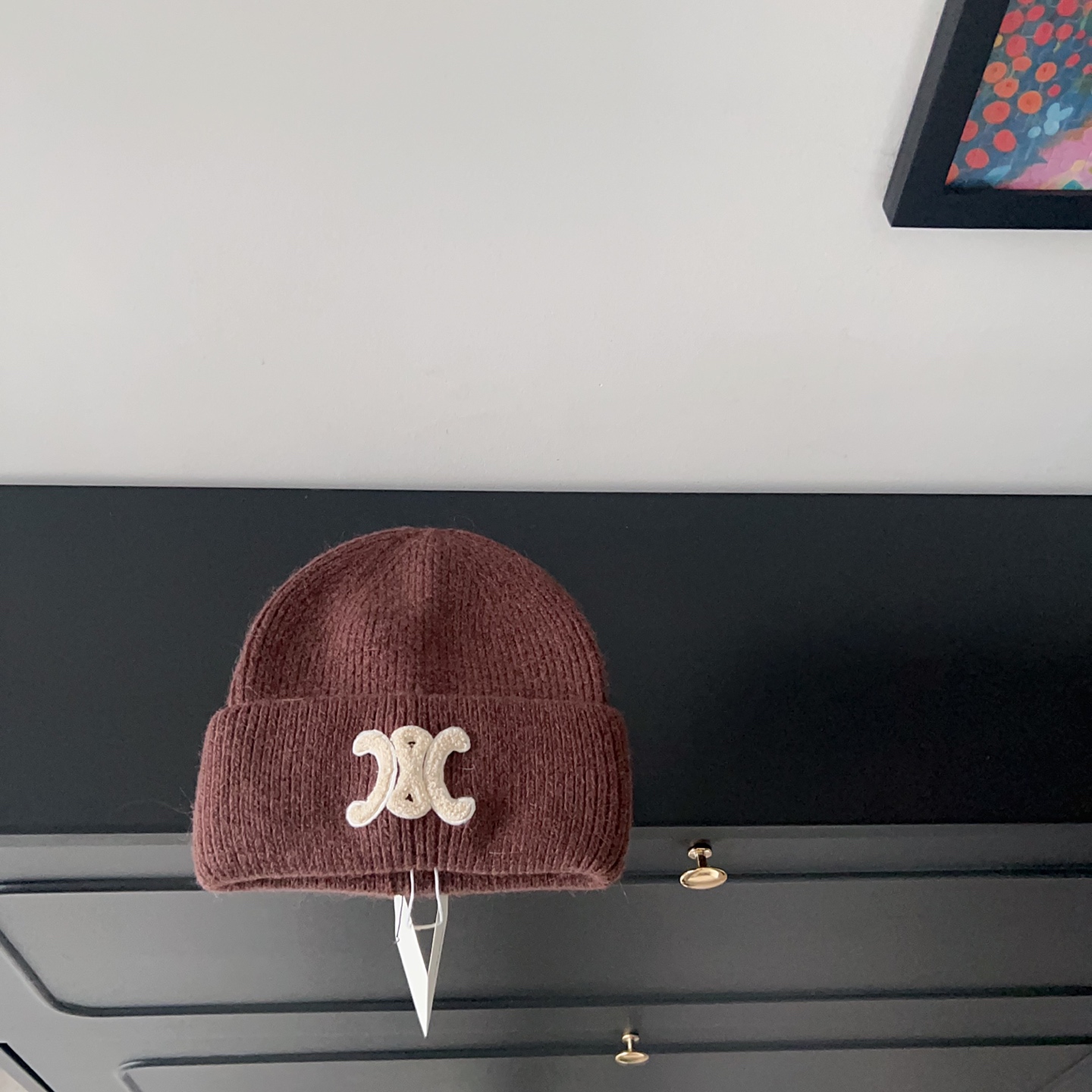 💛配防尘袋。【CELINE赛琳】2025新款兔毛大牌简约毛线帽，独家新款～男女款 韩版针织单品