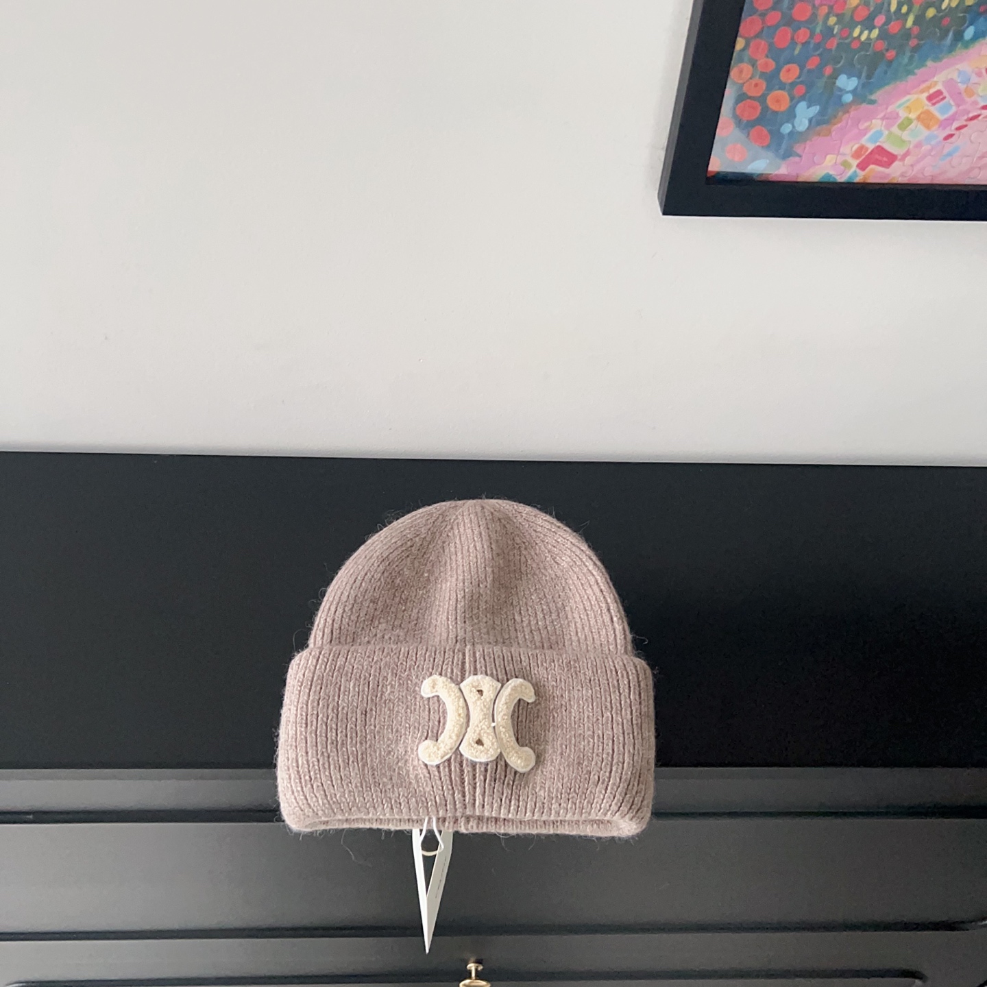 💛配防尘袋。【CELINE赛琳】2025新款兔毛大牌简约毛线帽，独家新款～男女款 韩版针织单品