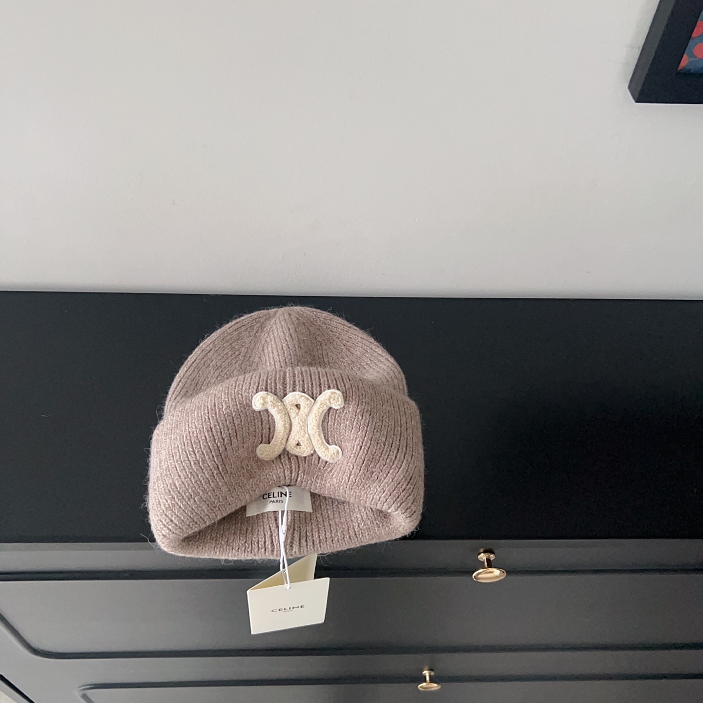 💛配防尘袋。【CELINE赛琳】2025新款兔毛大牌简约毛线帽，独家新款～男女款 韩版针织单品