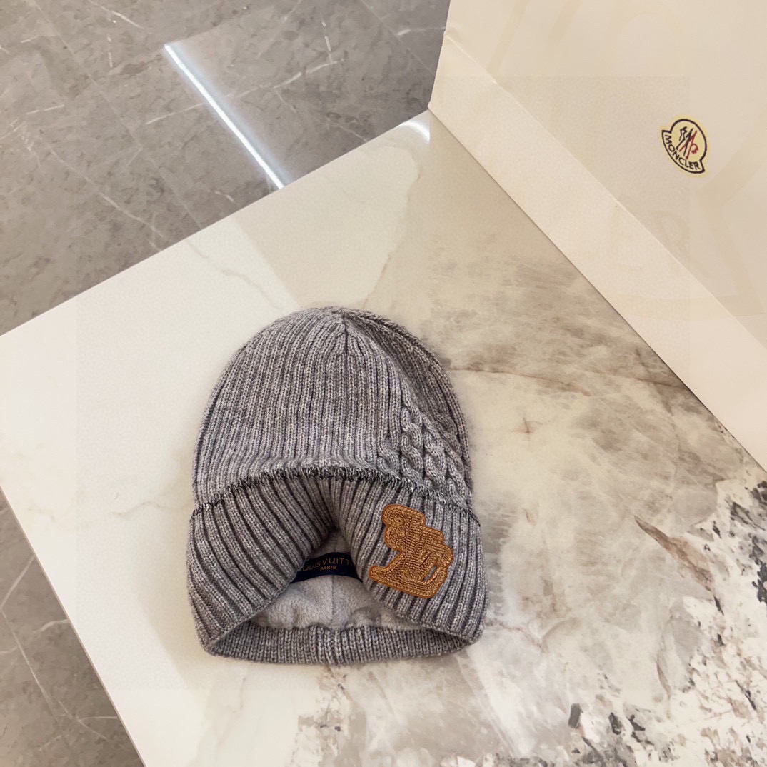 💛配防尘袋【LV路易威登】2025秋冬新款男女款针织毛线帽，大牌简约～秋冬穿搭必备