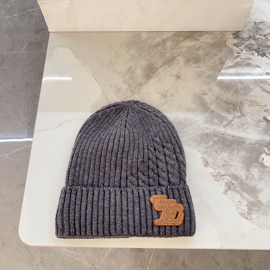💛配防尘袋【LV路易威登】2025秋冬新款男女款针织毛线帽，大牌简约～秋冬穿搭必备