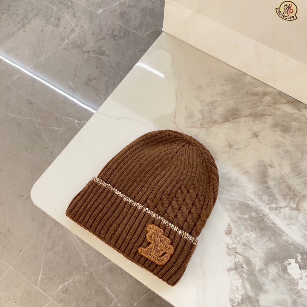 💛配防尘袋【LV路易威登】2025秋冬新款男女款针织毛线帽，大牌简约～秋冬穿搭必备