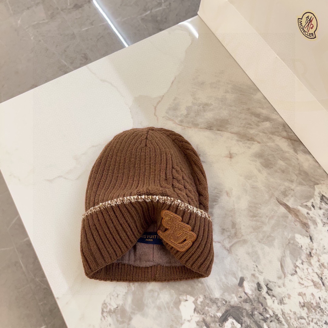 💛配防尘袋【LV路易威登】2025秋冬新款男女款针织毛线帽，大牌简约～秋冬穿搭必备