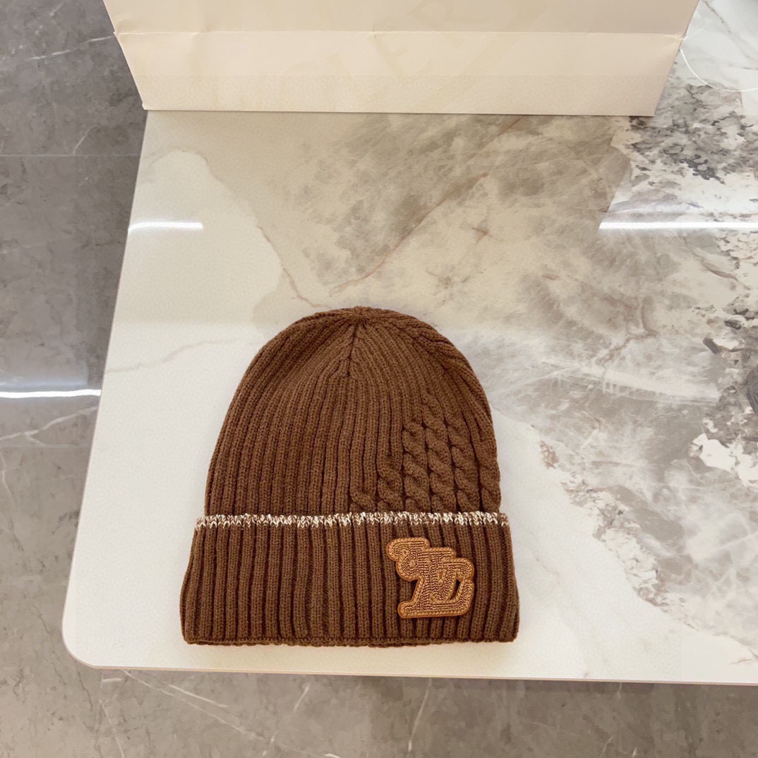 💛配防尘袋【LV路易威登】2025秋冬新款男女款针织毛线帽，大牌简约～秋冬穿搭必备