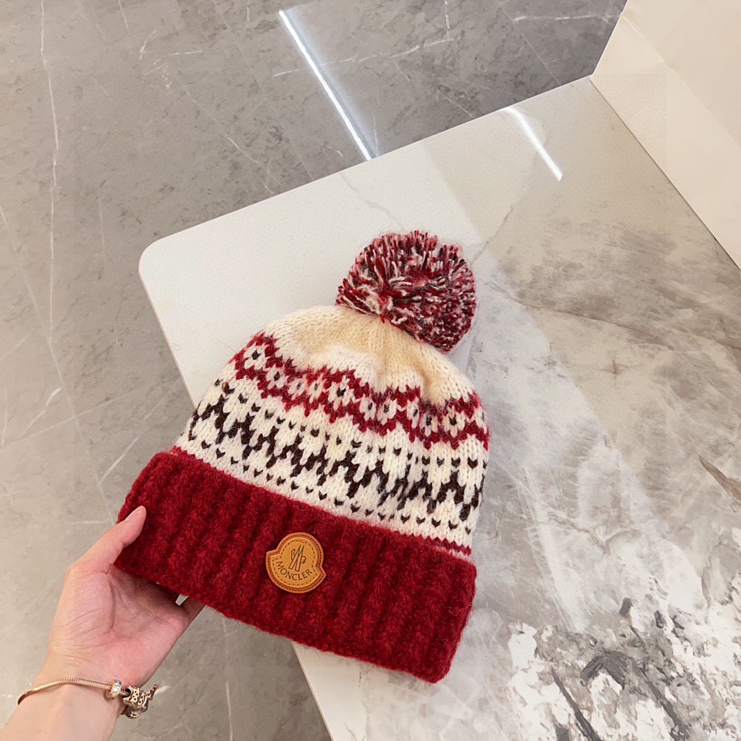 💛配防尘袋【蒙口】2025秋冬新款森系纹路加绒针织毛球毛线帽，保暖时尚～秋冬穿搭必备