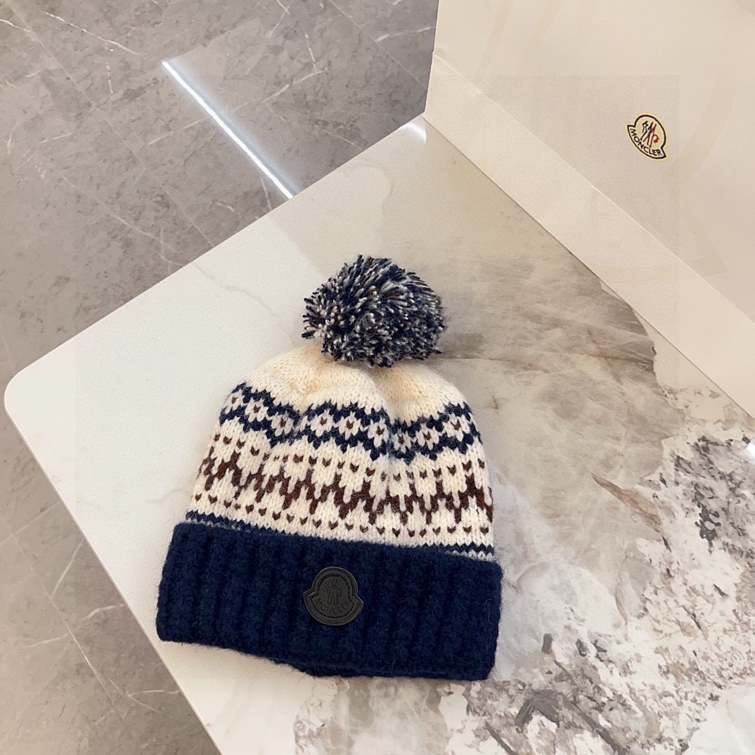 💛配防尘袋【蒙口】2025秋冬新款森系纹路加绒针织毛球毛线帽，保暖时尚～秋冬穿搭必备