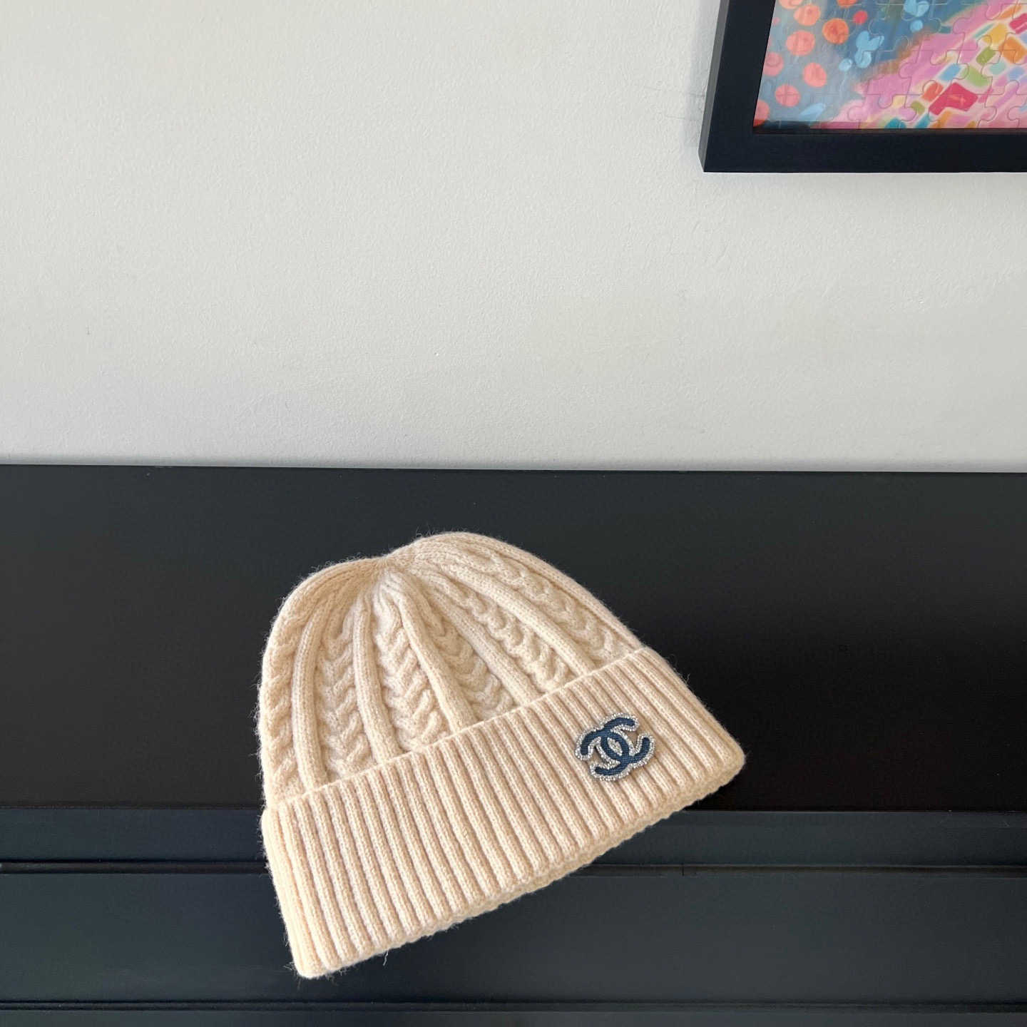 💛配防尘袋。【CHANEL香奈儿】2025新款小香风麻花针织毛线帽，独家新款～韩版针织单品