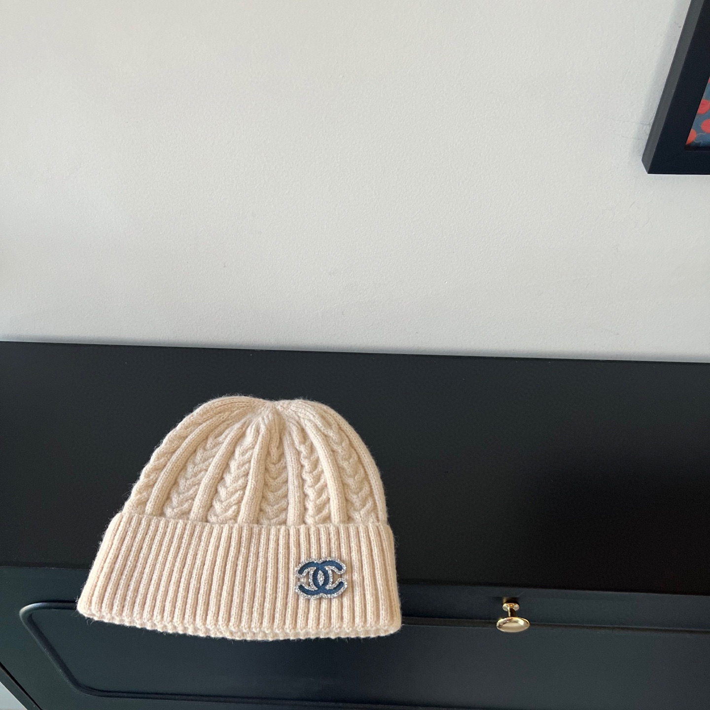 💛配防尘袋。【CHANEL香奈儿】2025新款小香风麻花针织毛线帽，独家新款～韩版针织单品