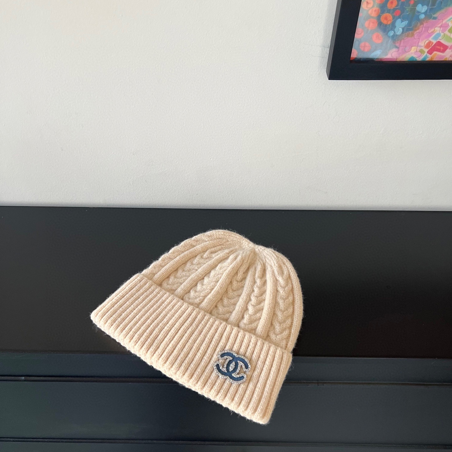 💛配防尘袋。【CHANEL香奈儿】2025新款小香风麻花针织毛线帽，独家新款～韩版针织单品