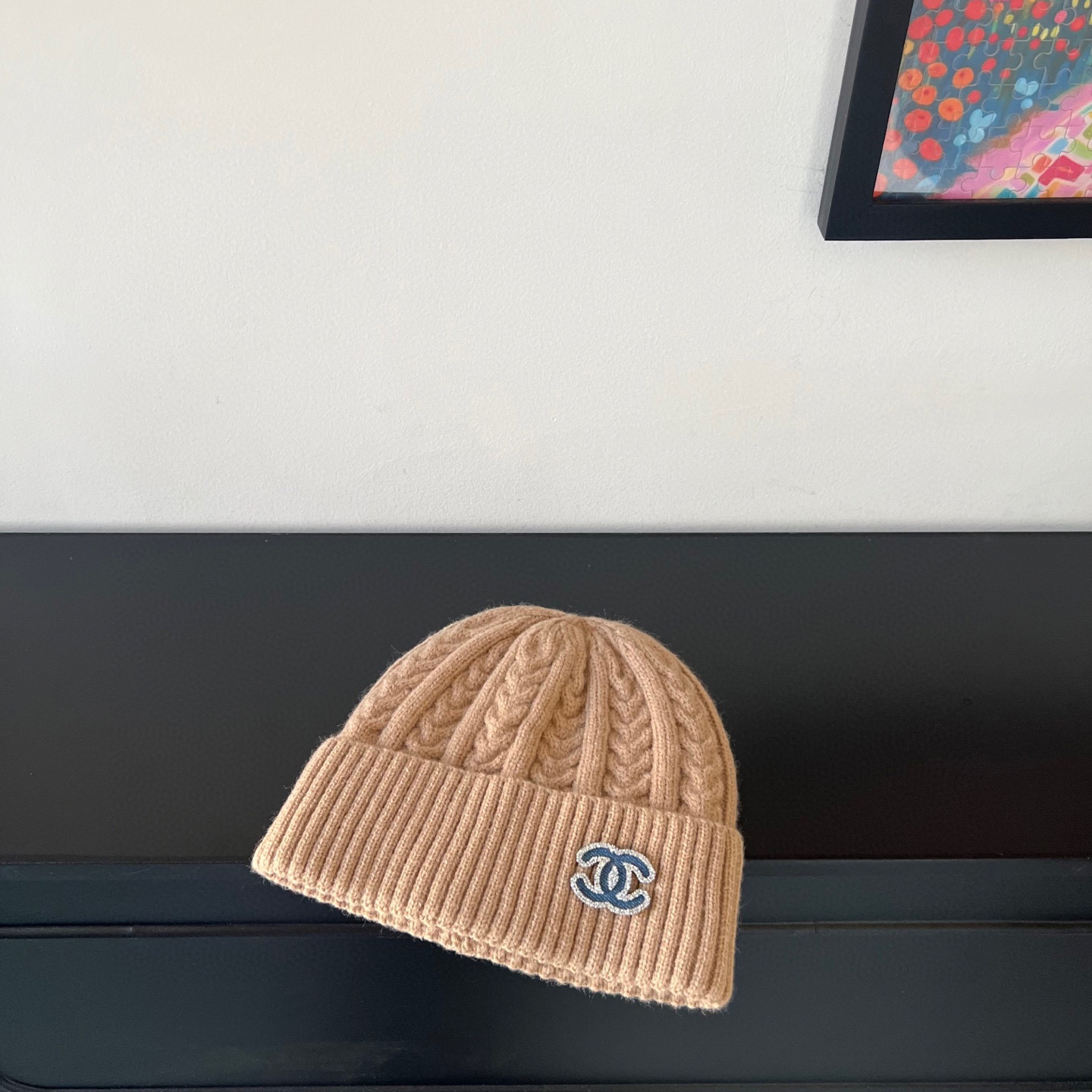 💛配防尘袋。【CHANEL香奈儿】2025新款小香风麻花针织毛线帽，独家新款～韩版针织单品