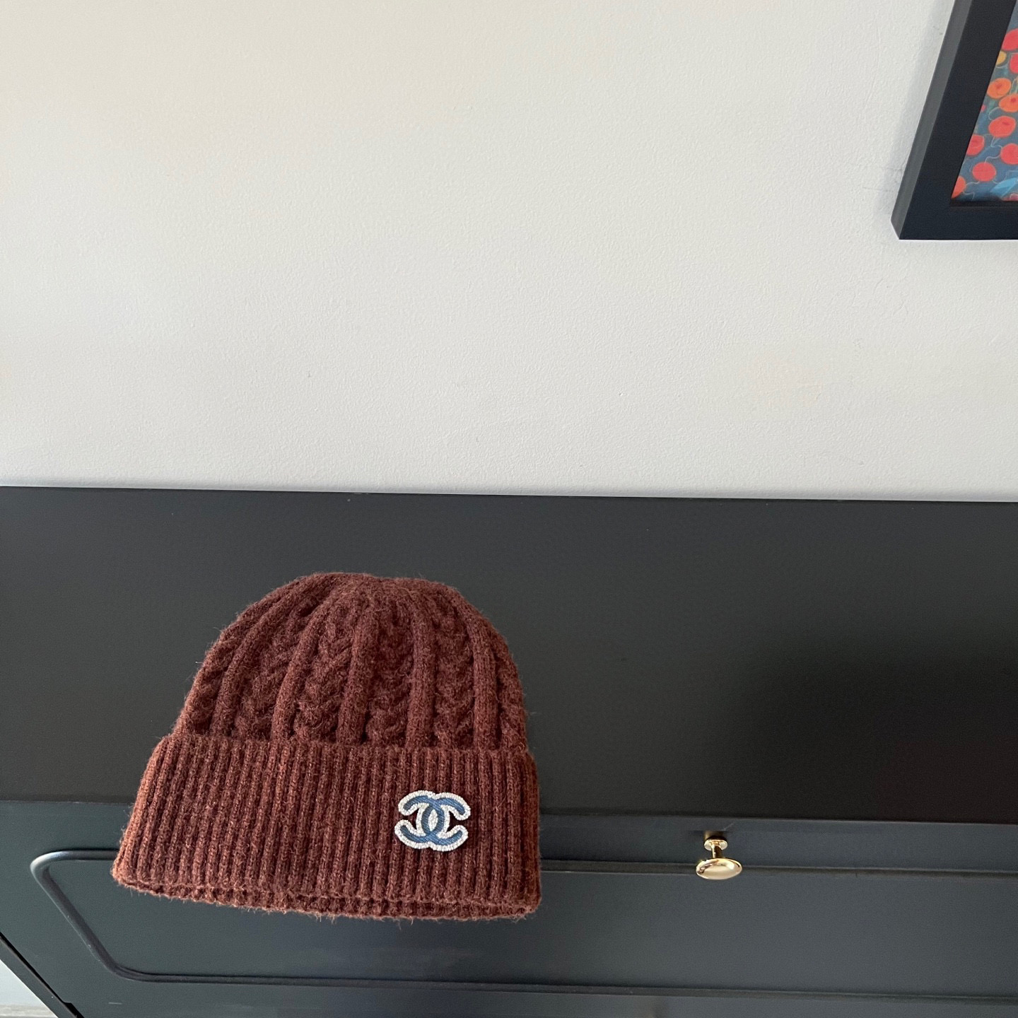 💛配防尘袋。【CHANEL香奈儿】2025新款小香风麻花针织毛线帽，独家新款～韩版针织单品