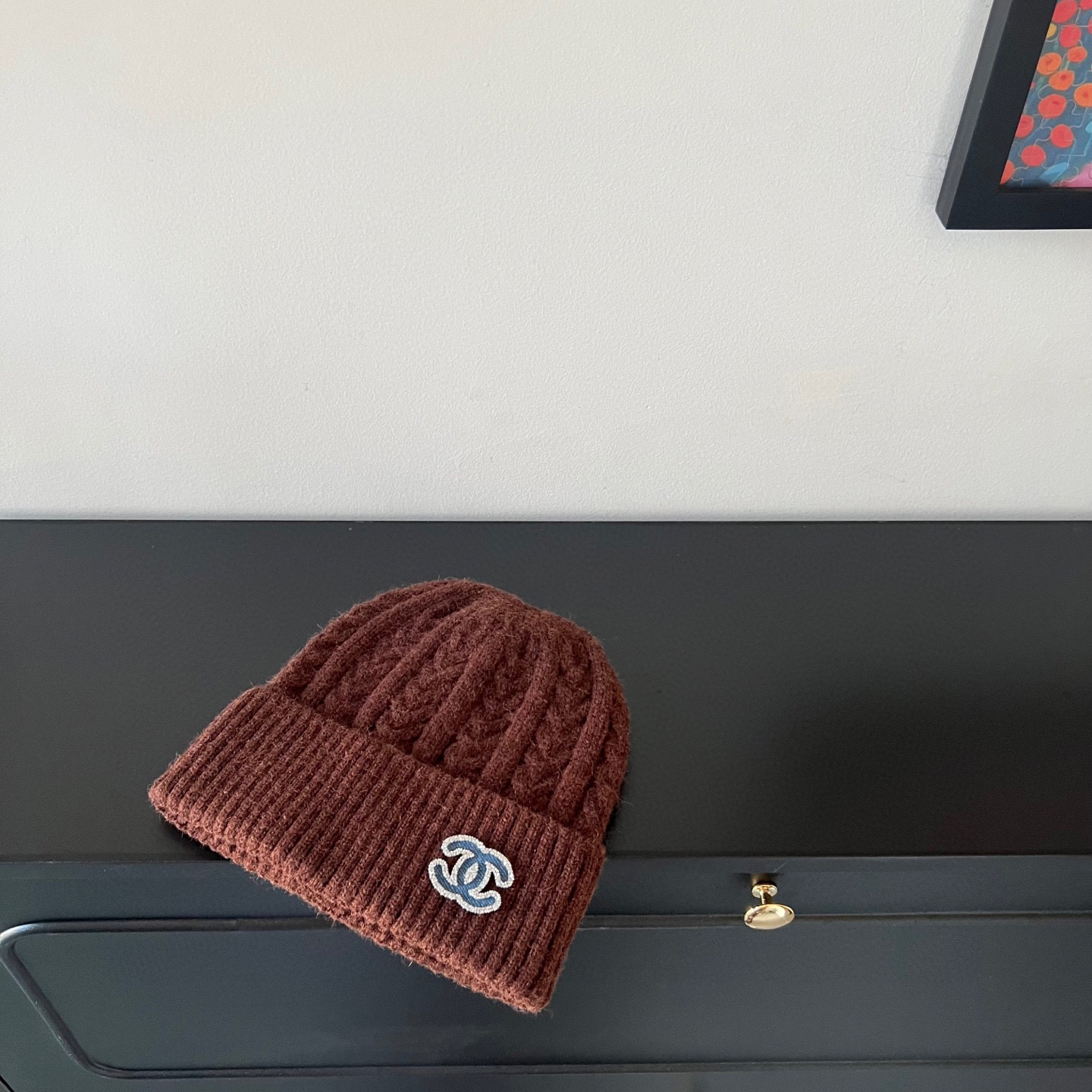 💛配防尘袋。【CHANEL香奈儿】2025新款小香风麻花针织毛线帽，独家新款～韩版针织单品