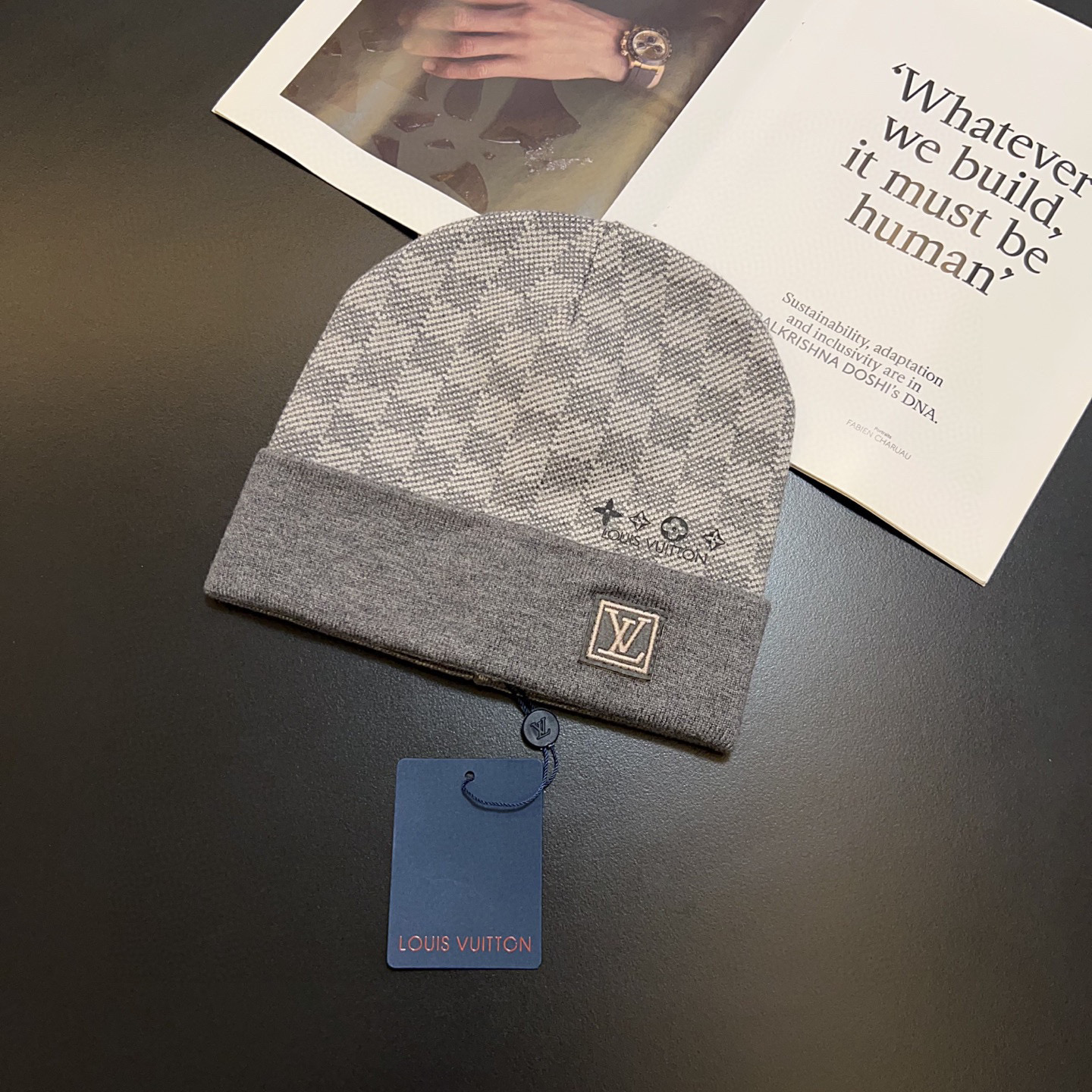 💛配防尘袋。【lv 路易威登】2025新款大牌刺绣针织毛线帽，男女款～时尚简约#保暖款