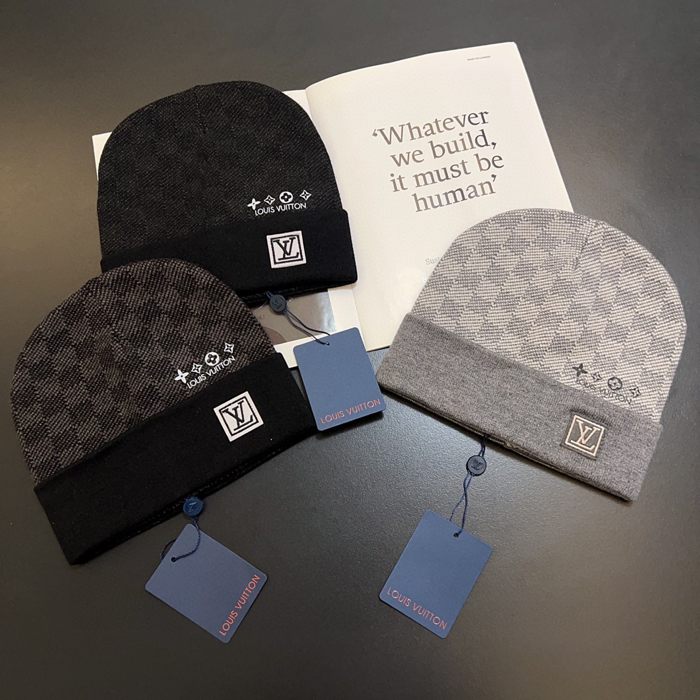 💛配防尘袋。【lv 路易威登】2025新款大牌刺绣针织毛线帽，男女款～时尚简约#保暖款