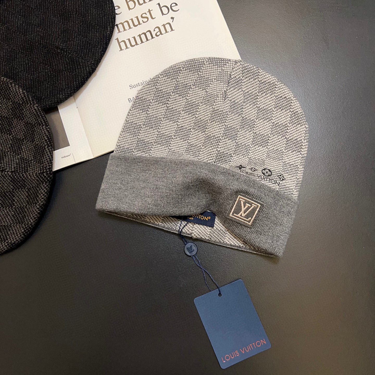 💛配防尘袋。【lv 路易威登】2025新款大牌刺绣针织毛线帽，男女款～时尚简约#保暖款