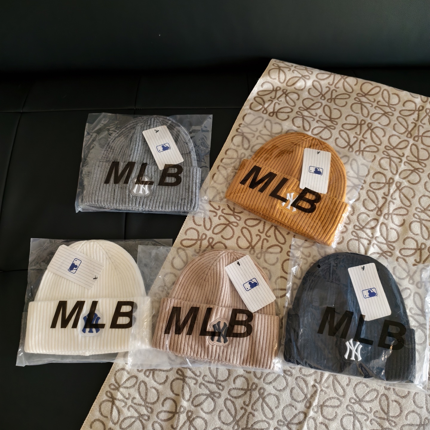 💛配防尘袋。【MLB】2025新款大牌针织毛线帽，时尚简约#保暖款