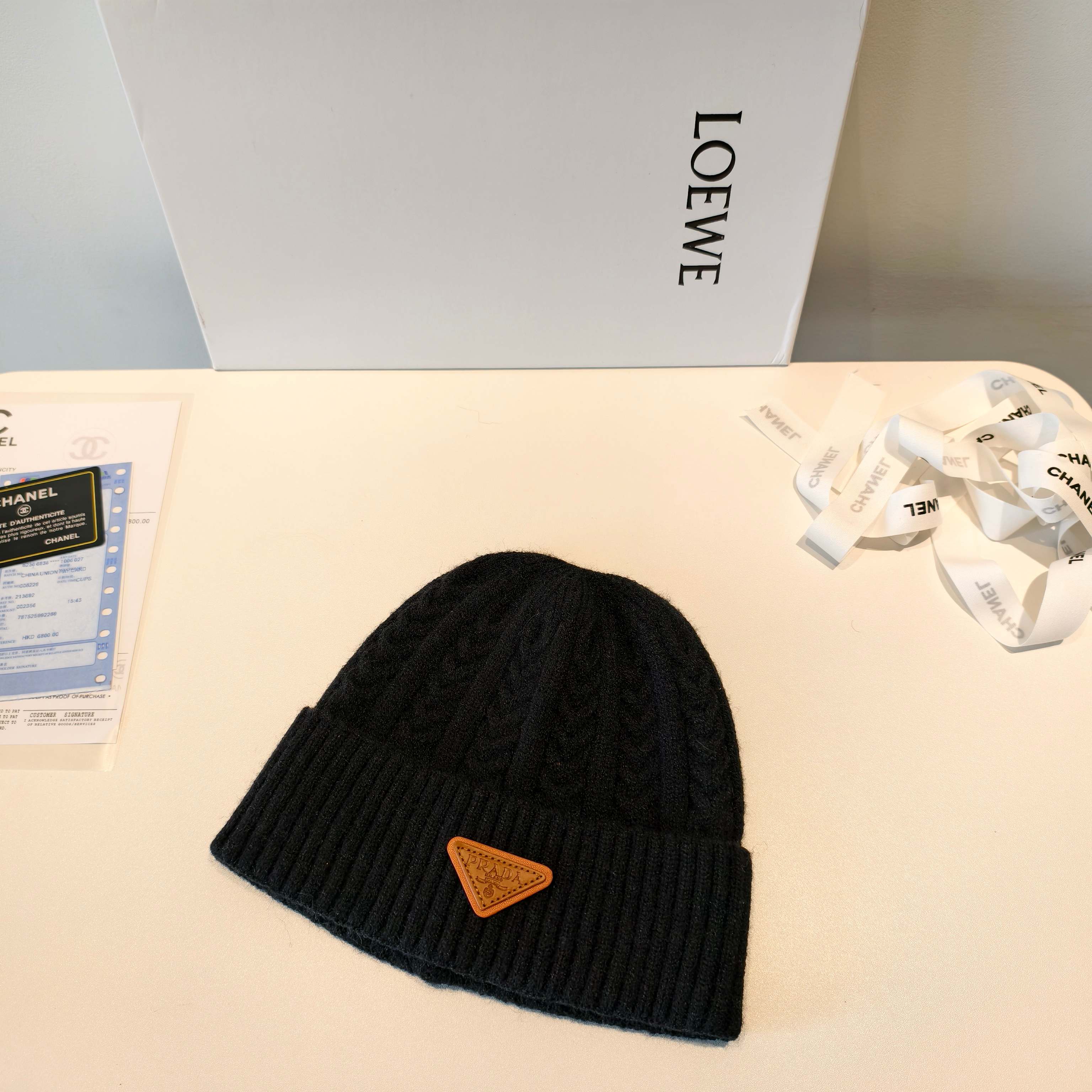 P60💛配防尘袋【Prada普拉达】2025秋冬新款男女款针织毛线帽，大牌简约～秋冬穿搭必备