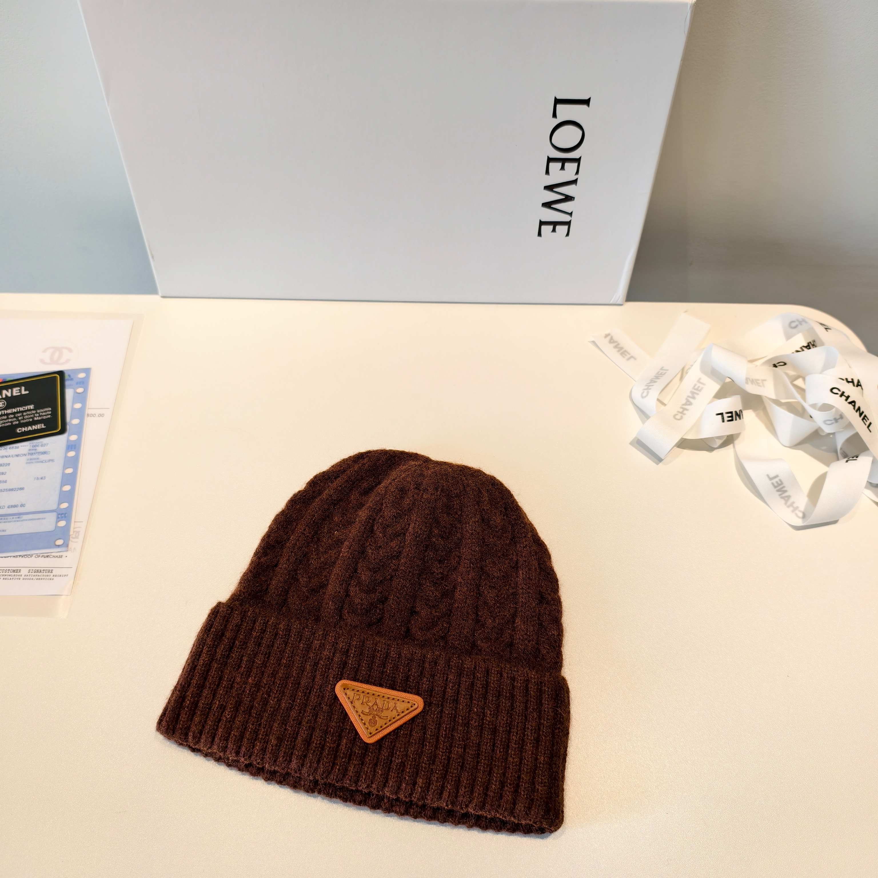 P60💛配防尘袋【Prada普拉达】2025秋冬新款男女款针织毛线帽，大牌简约～秋冬穿搭必备