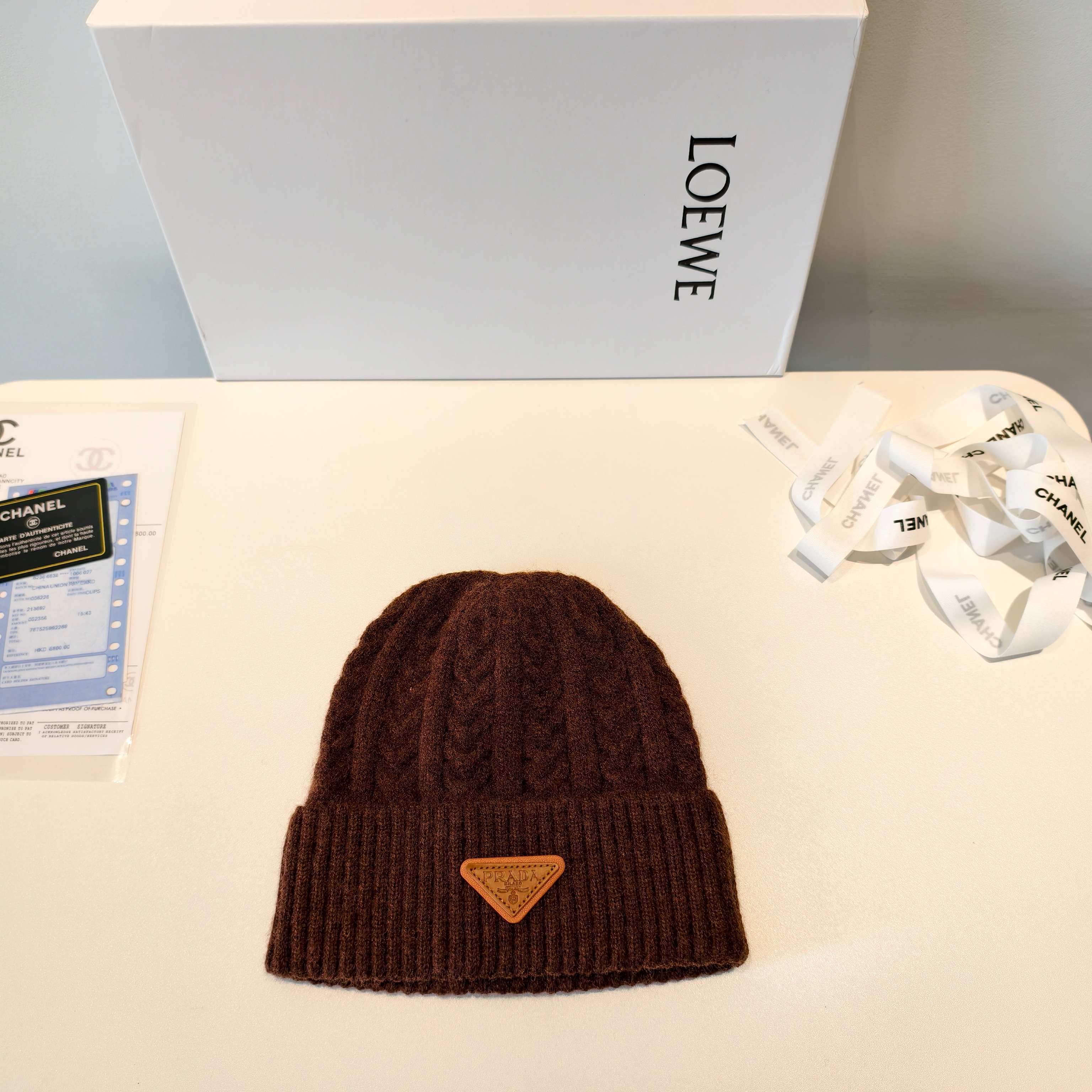 P60💛配防尘袋【Prada普拉达】2025秋冬新款男女款针织毛线帽，大牌简约～秋冬穿搭必备