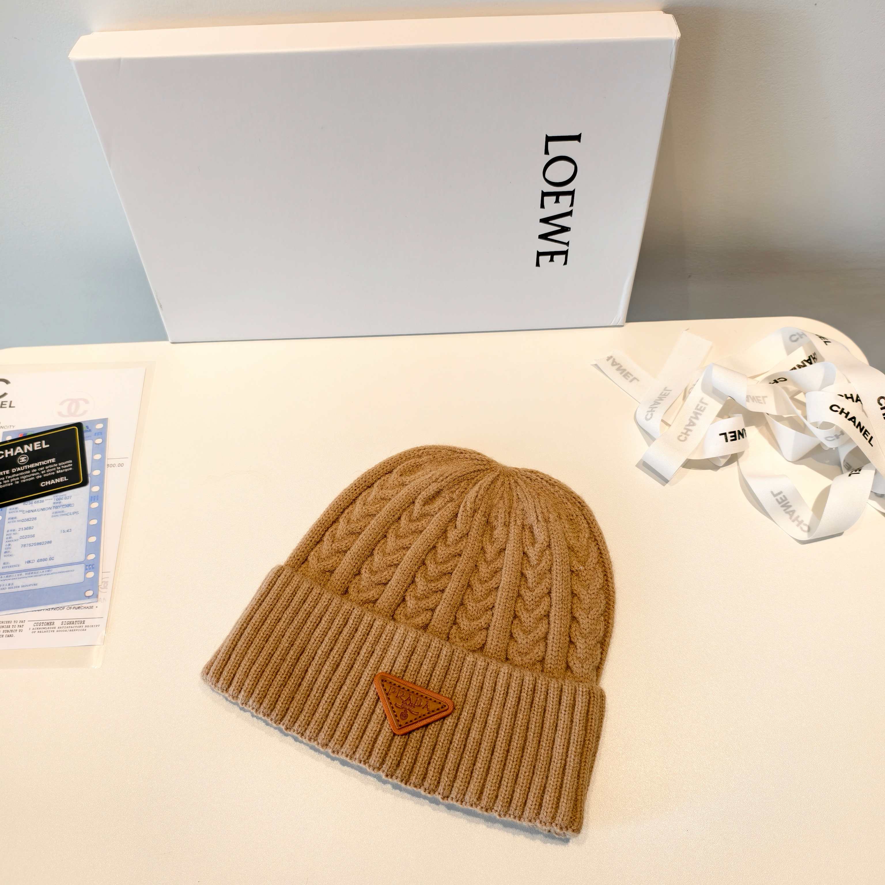 P60💛配防尘袋【Prada普拉达】2025秋冬新款男女款针织毛线帽，大牌简约～秋冬穿搭必备